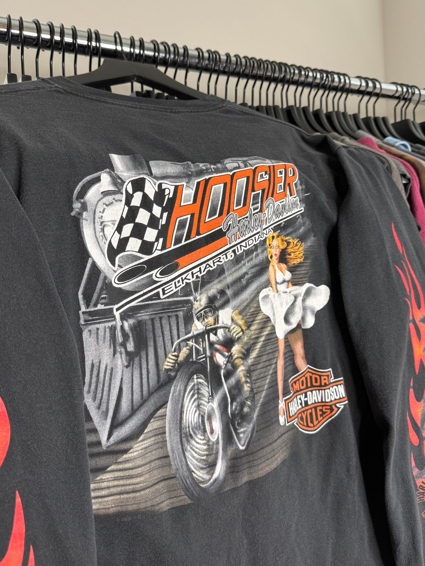 Harley Davidson Flame Long Sleeve Shirt - L