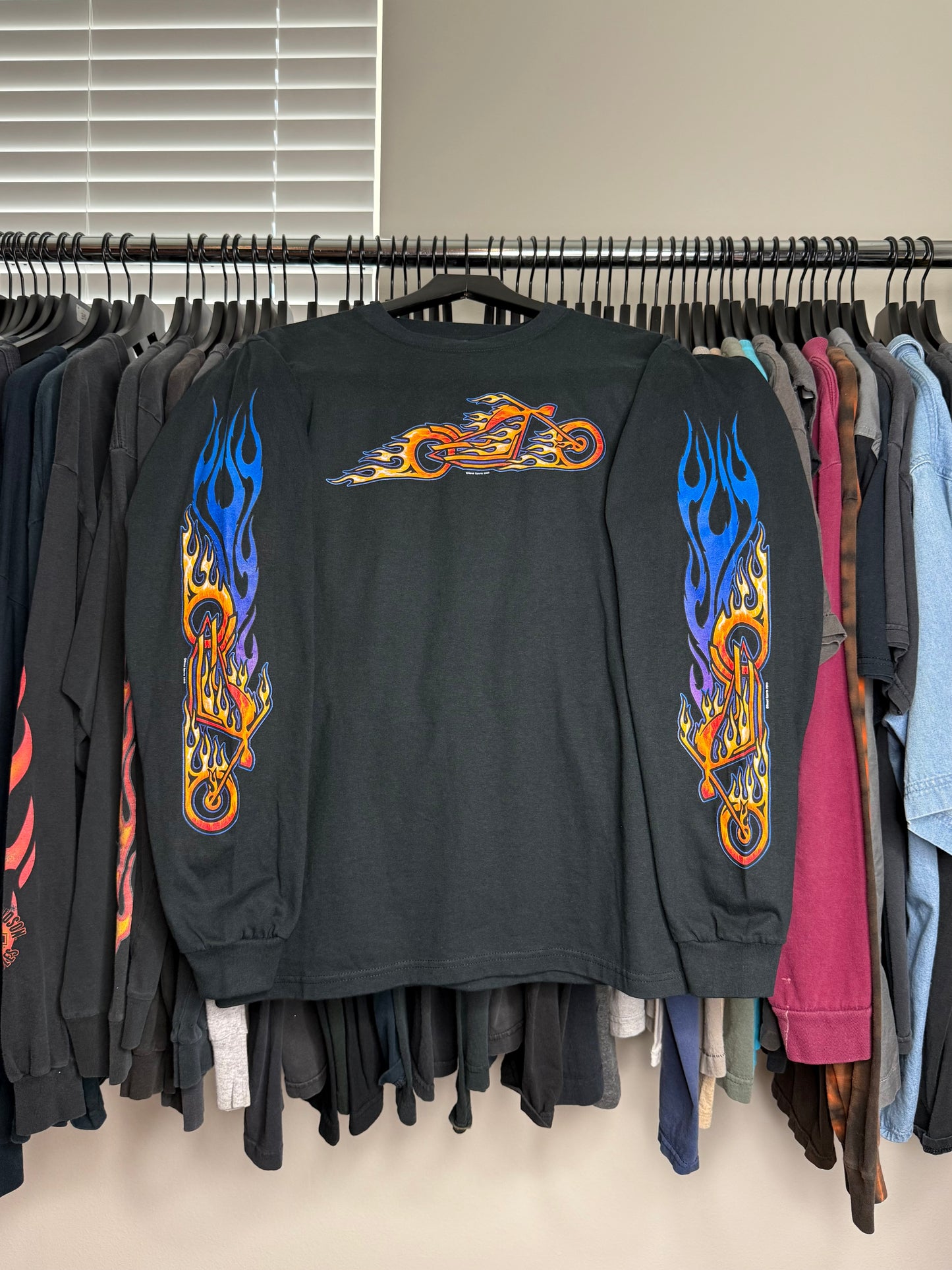 Biketoberfest Flame Long Sleeve Shirt - M