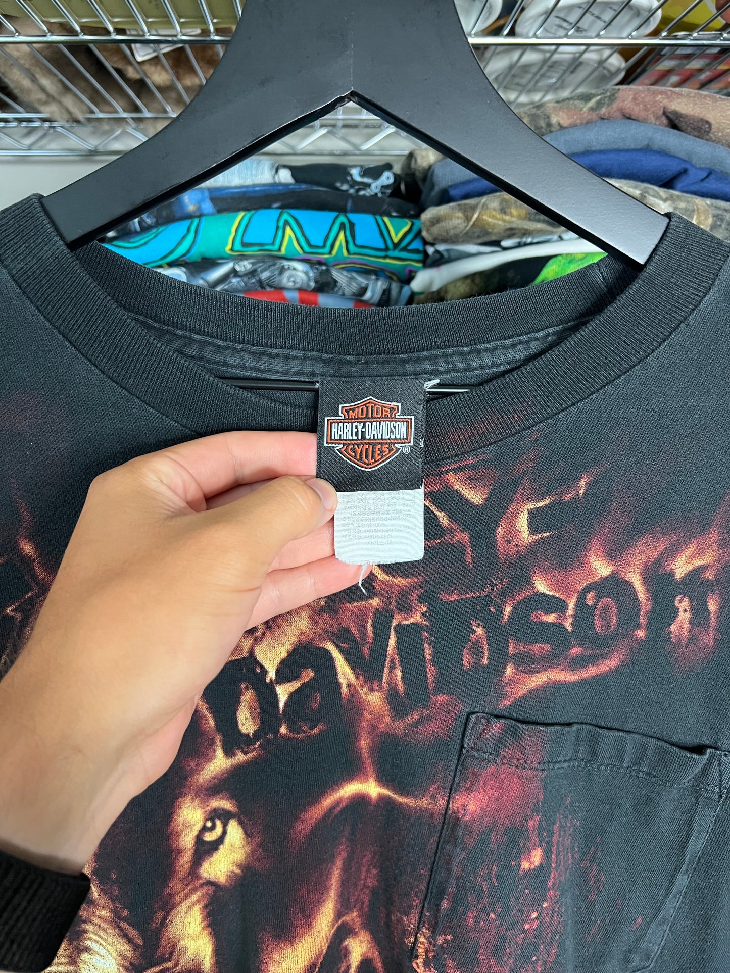 Harley Davidson Wolf Long Sleeve Shirt - L