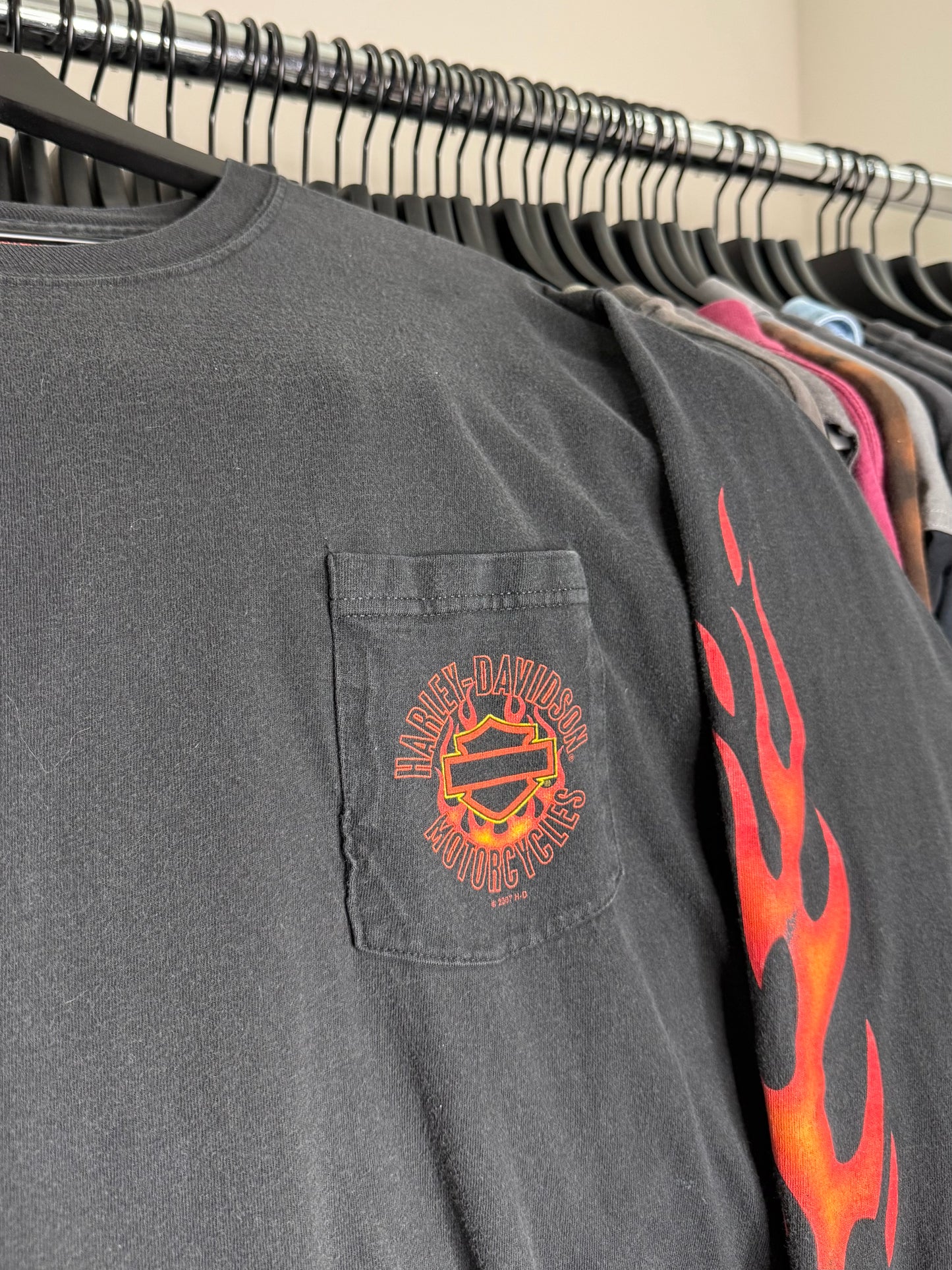 Harley Davidson Flame Long Sleeve Shirt - L