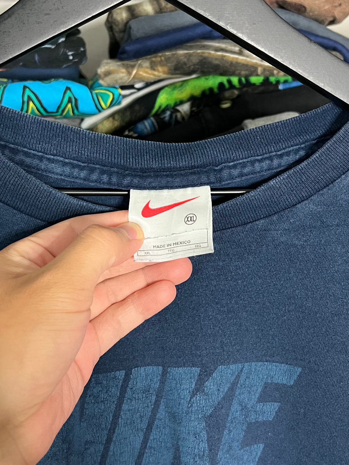 Nike Spellout Blue Shirt - XXL