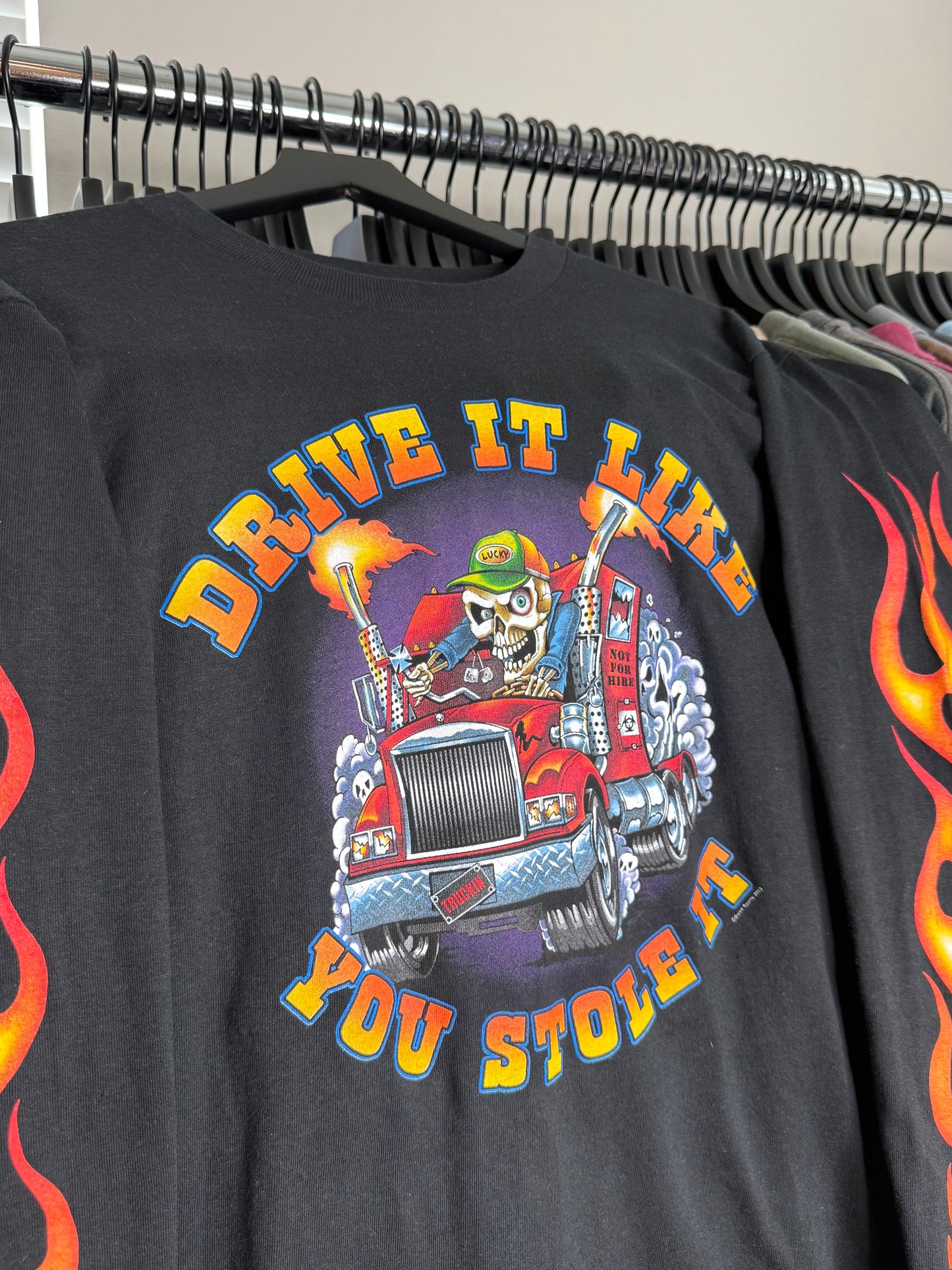 Biketoberfest “Drive It Like You Stole It” Flame Long Sleeve Shirt - M