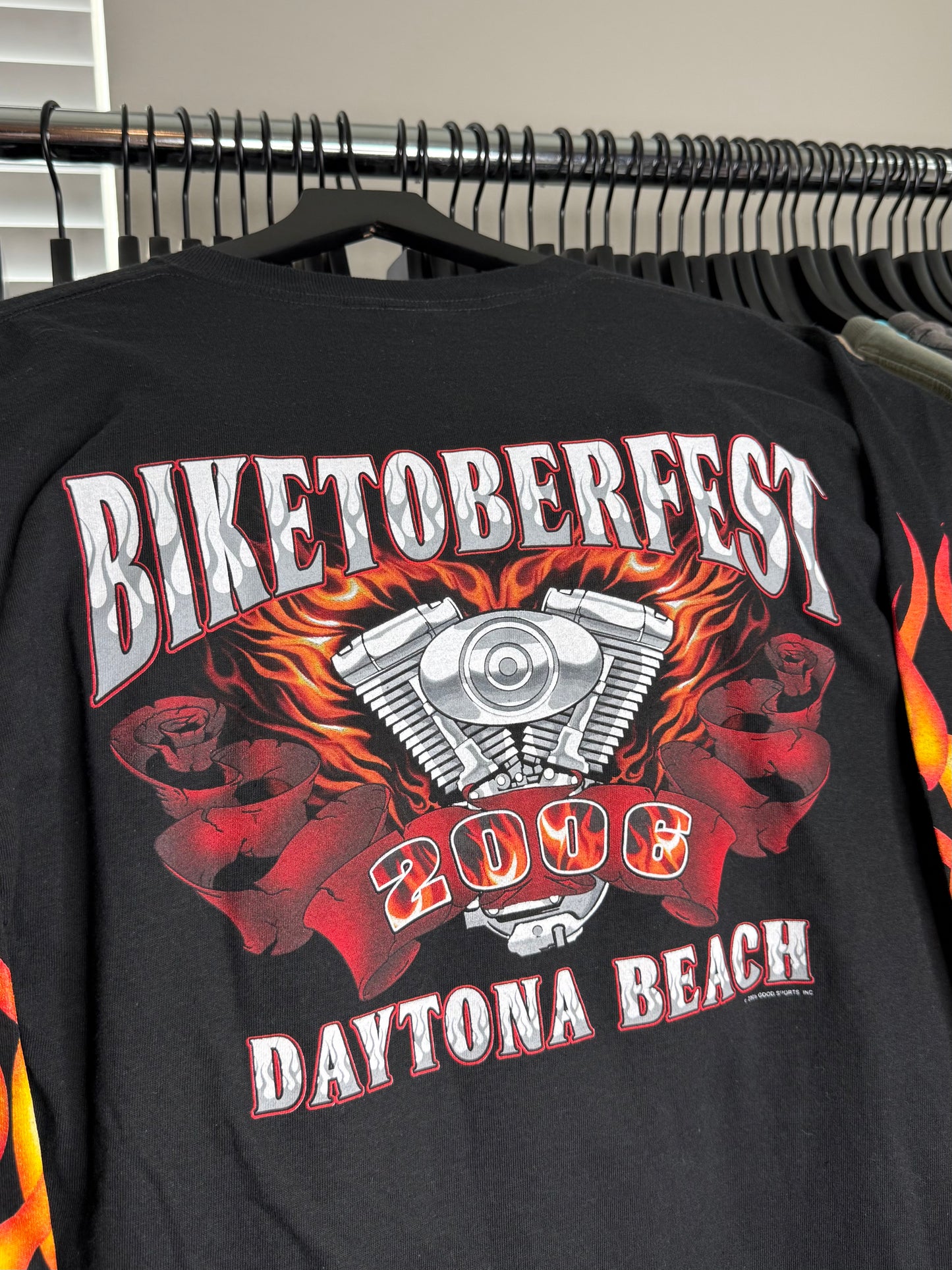 Biketoberfest “Drive It Like You Stole It” Flame Long Sleeve Shirt - M