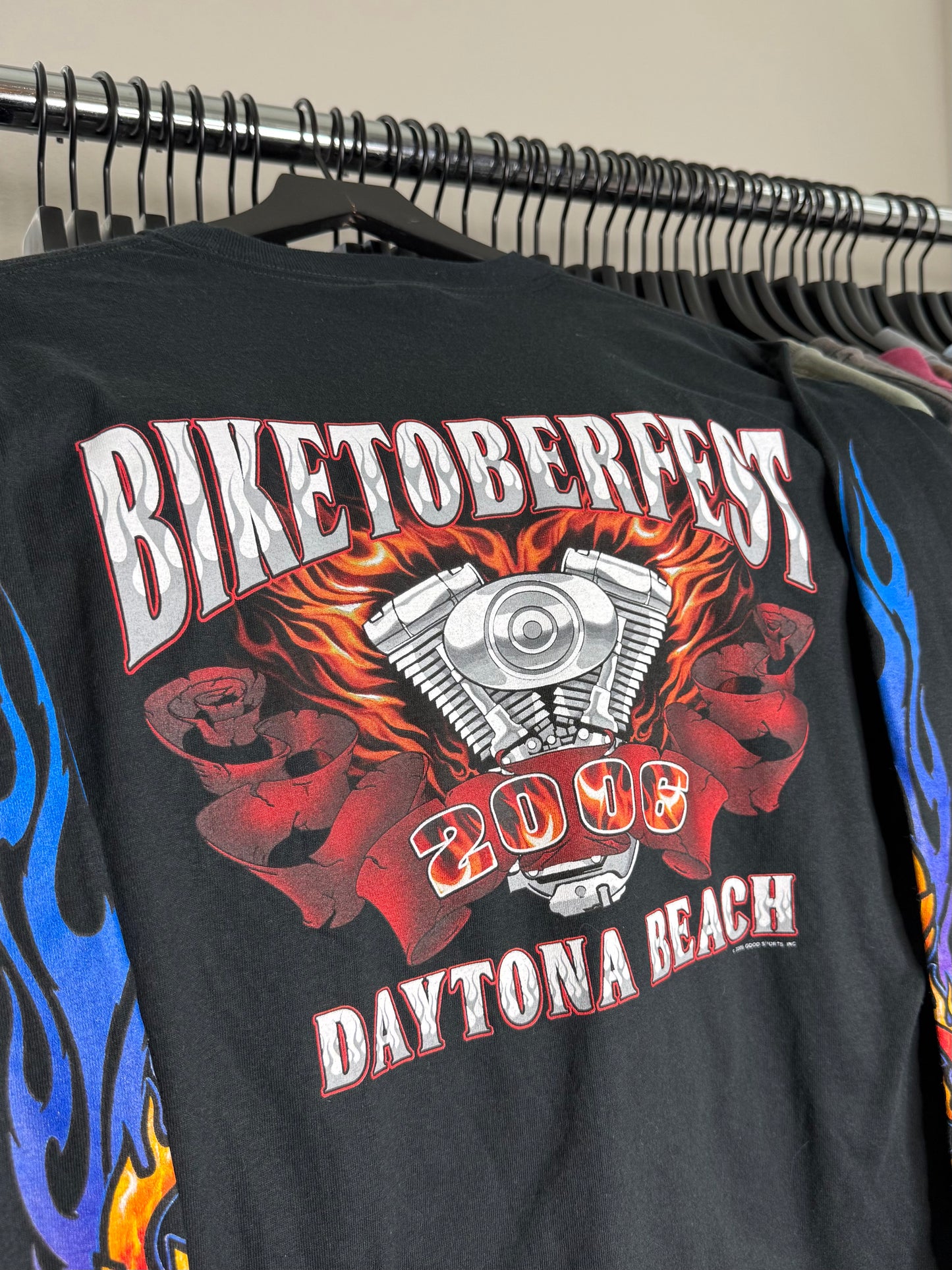 Biketoberfest Flame Long Sleeve Shirt - M