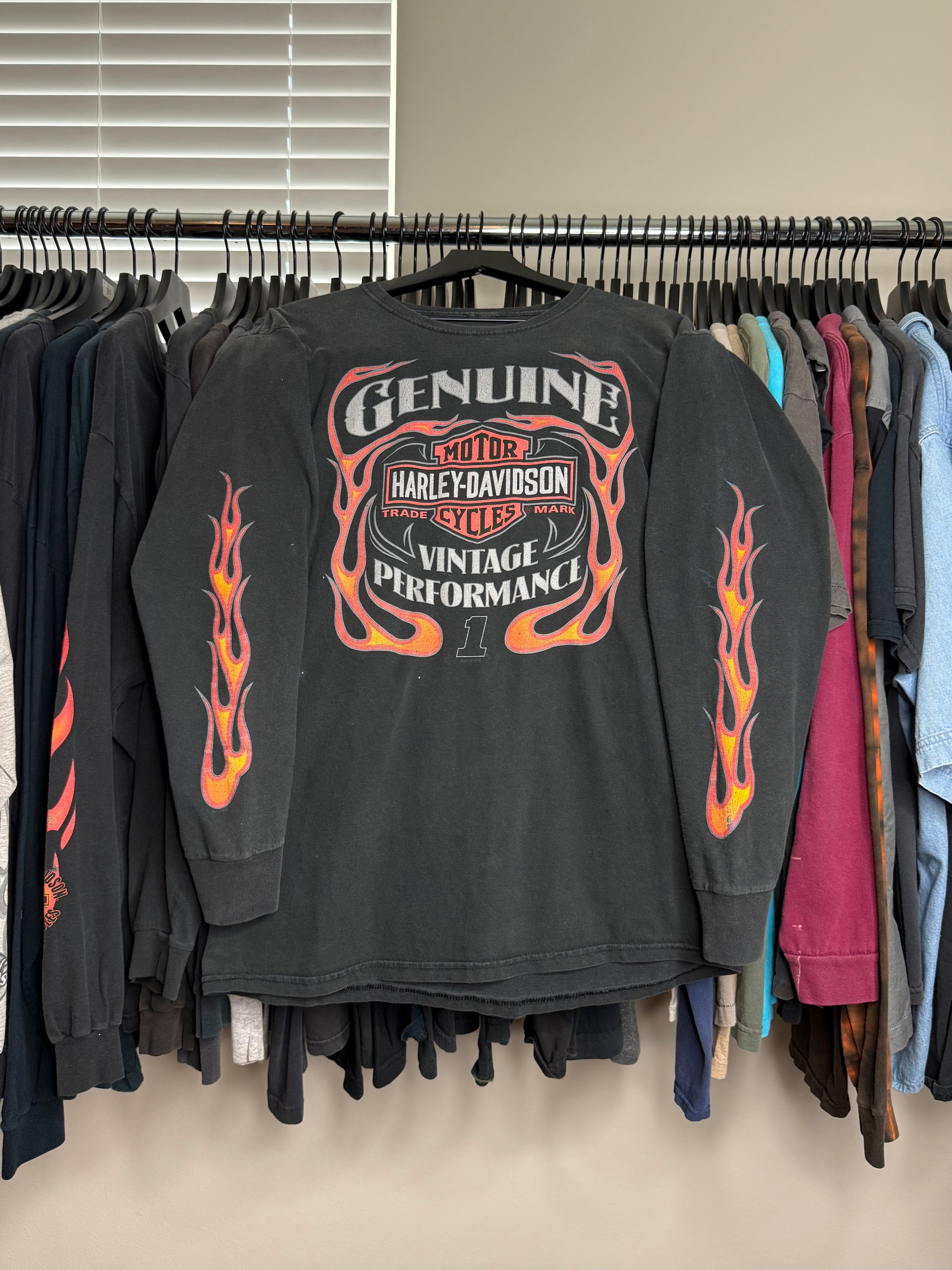 Harley Davidson Flame Long Sleeve Shirt - XL – Fire Vintage