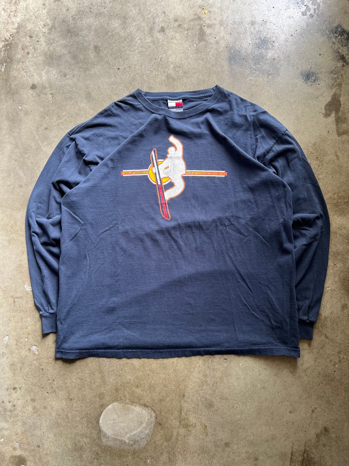 Tommy Hilfiger Navy Blue Long Sleeve Tee - XXL