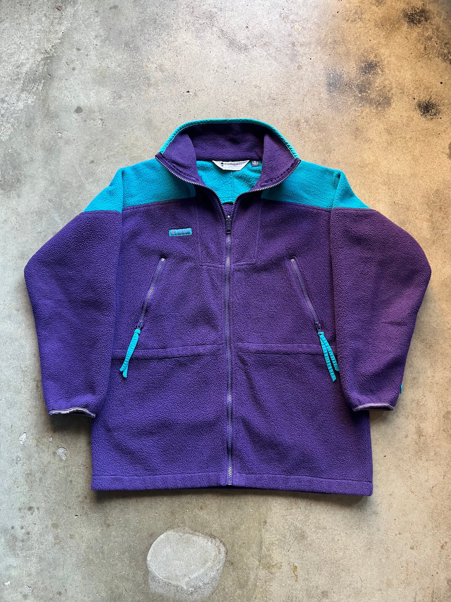 Columbia Purple And Turquoise Full-Zip Jacket - S