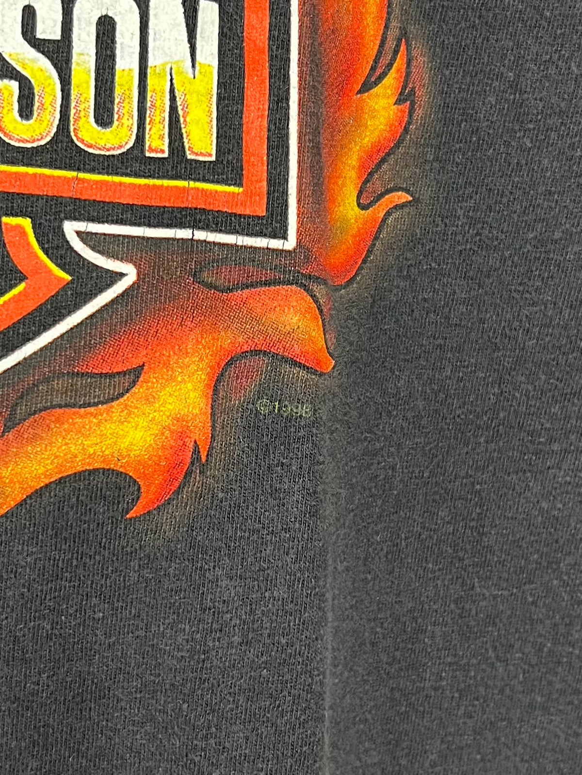 Harley Flame Logo Rare Shirt - L