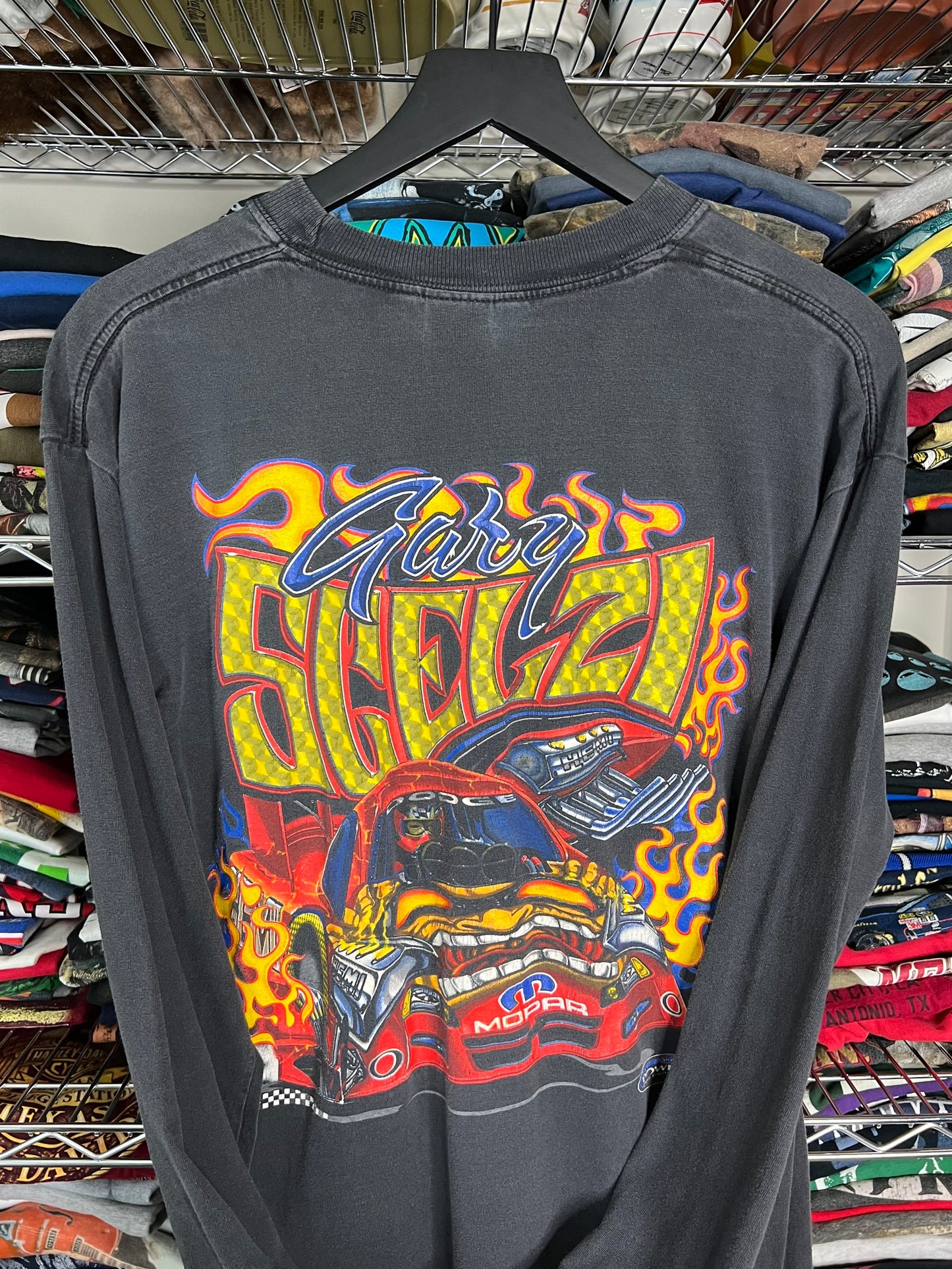 NASCAR Gary Scelzi Flame Shirt - L