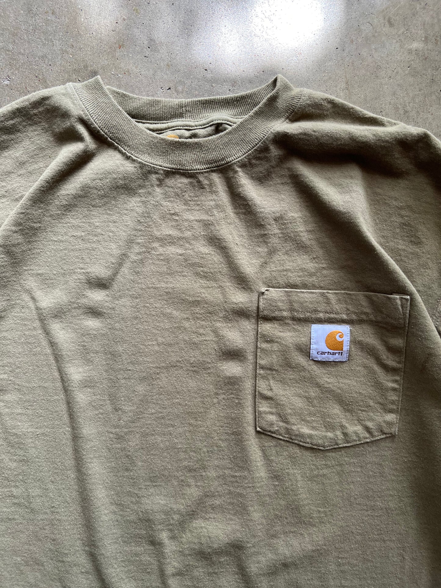 Carhartt Olive Green Pocket Long Sleeve Tee - L