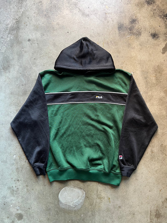 Fila Green/Yellow Hoodie - M