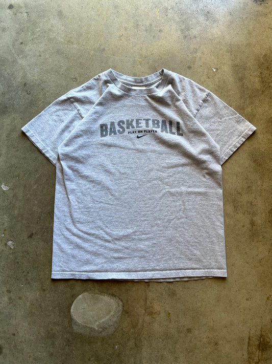 Nike Grey Basketball Play On Player Tee - S