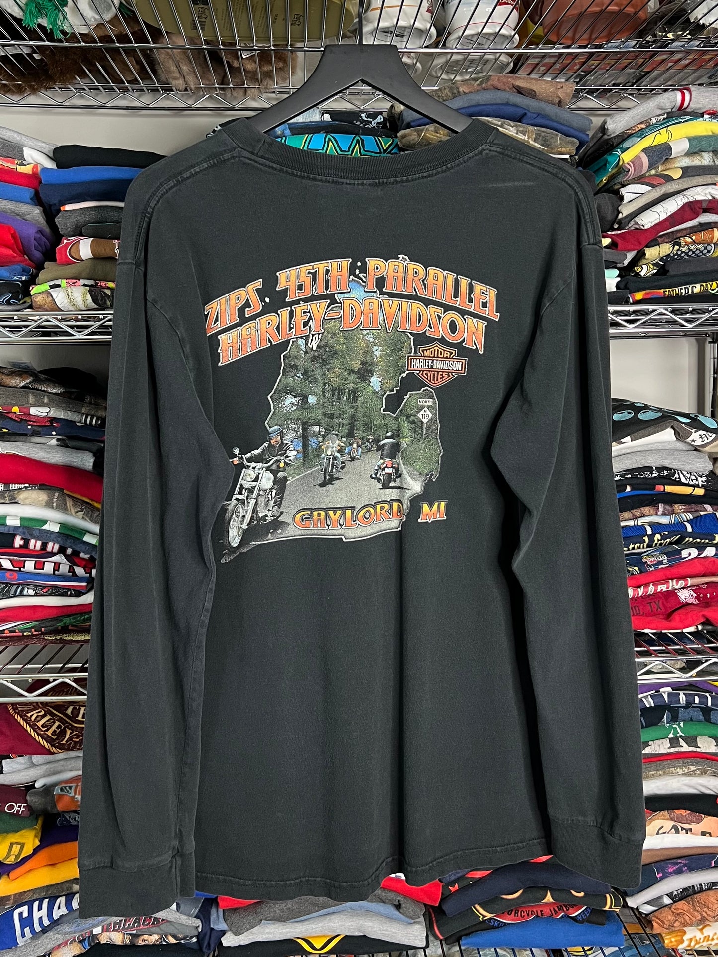 Harley Davidson Wolf Long Sleeve Shirt - L