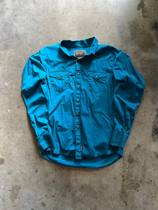 Wrangler Turquoise Flannel - L