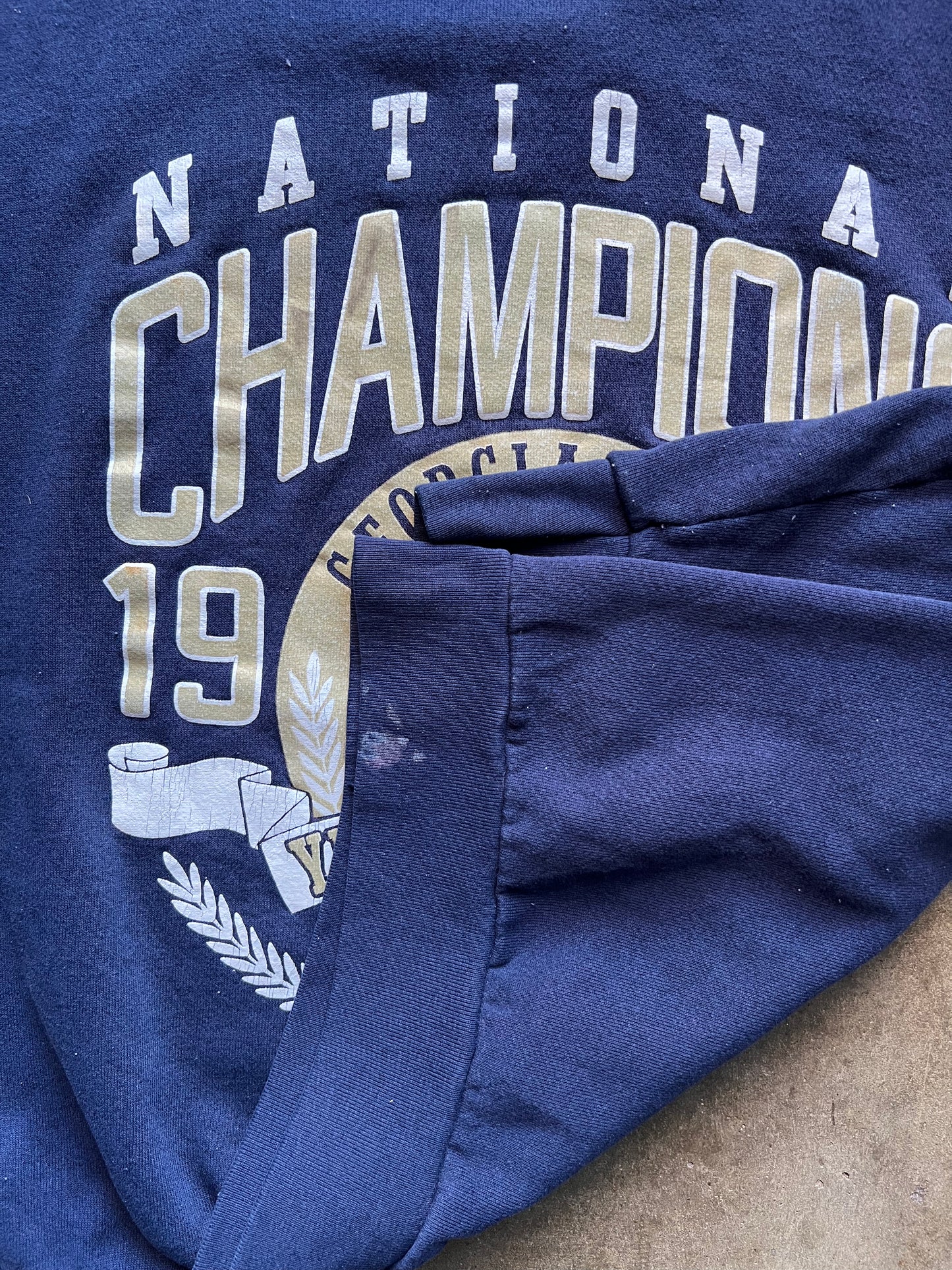 Georgia Tech Yellow Jackets National Champions 1990 Crewneck - XL