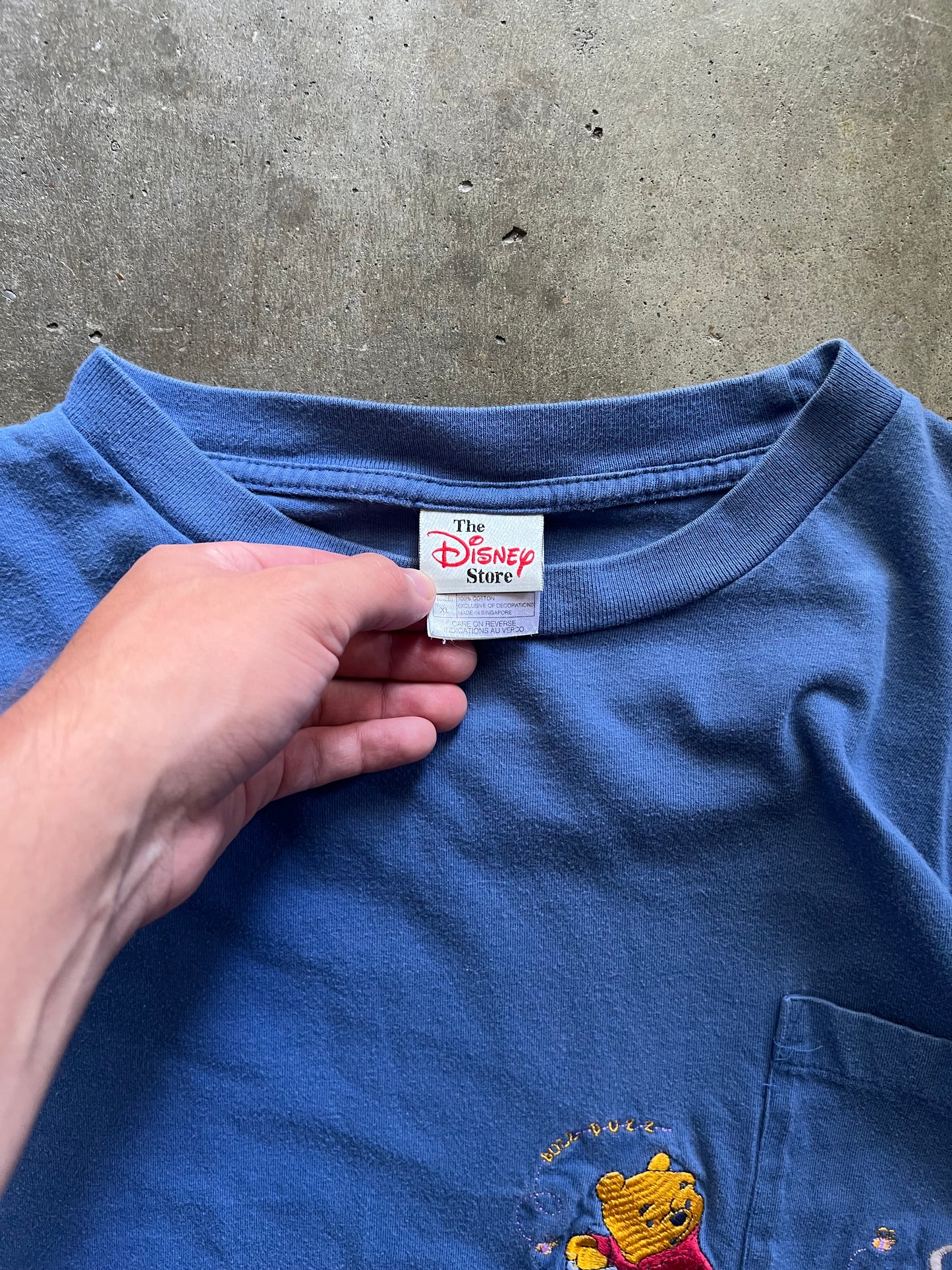 Winnie The Pooh Embroidered Pocket Tee - XL