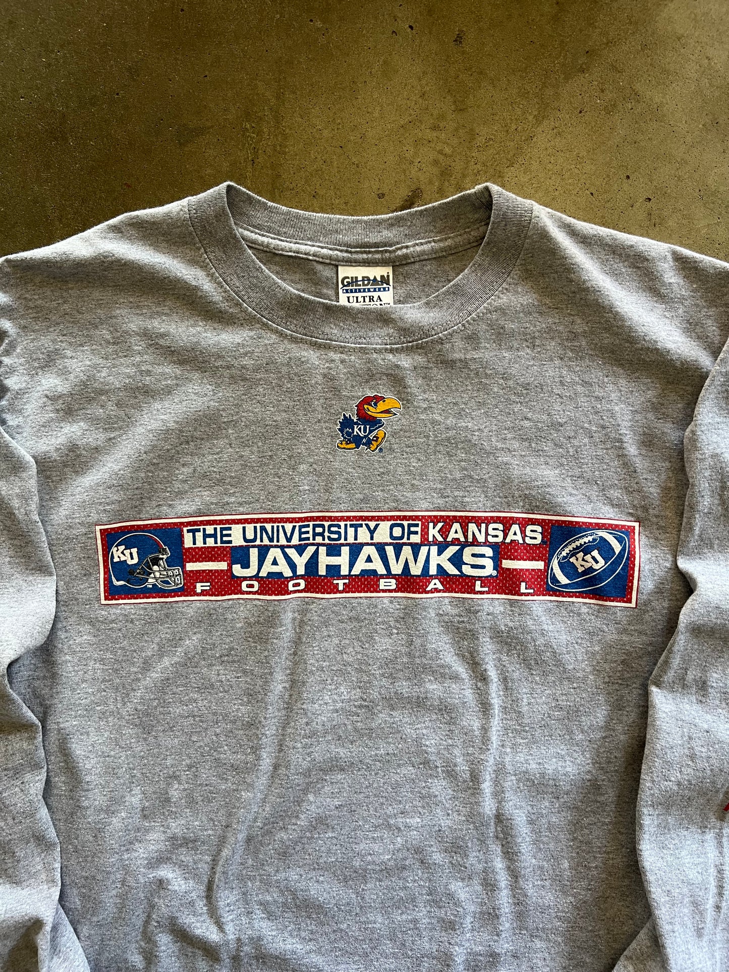 Kansas Jayhawks Football Long Sleeve Tee - M