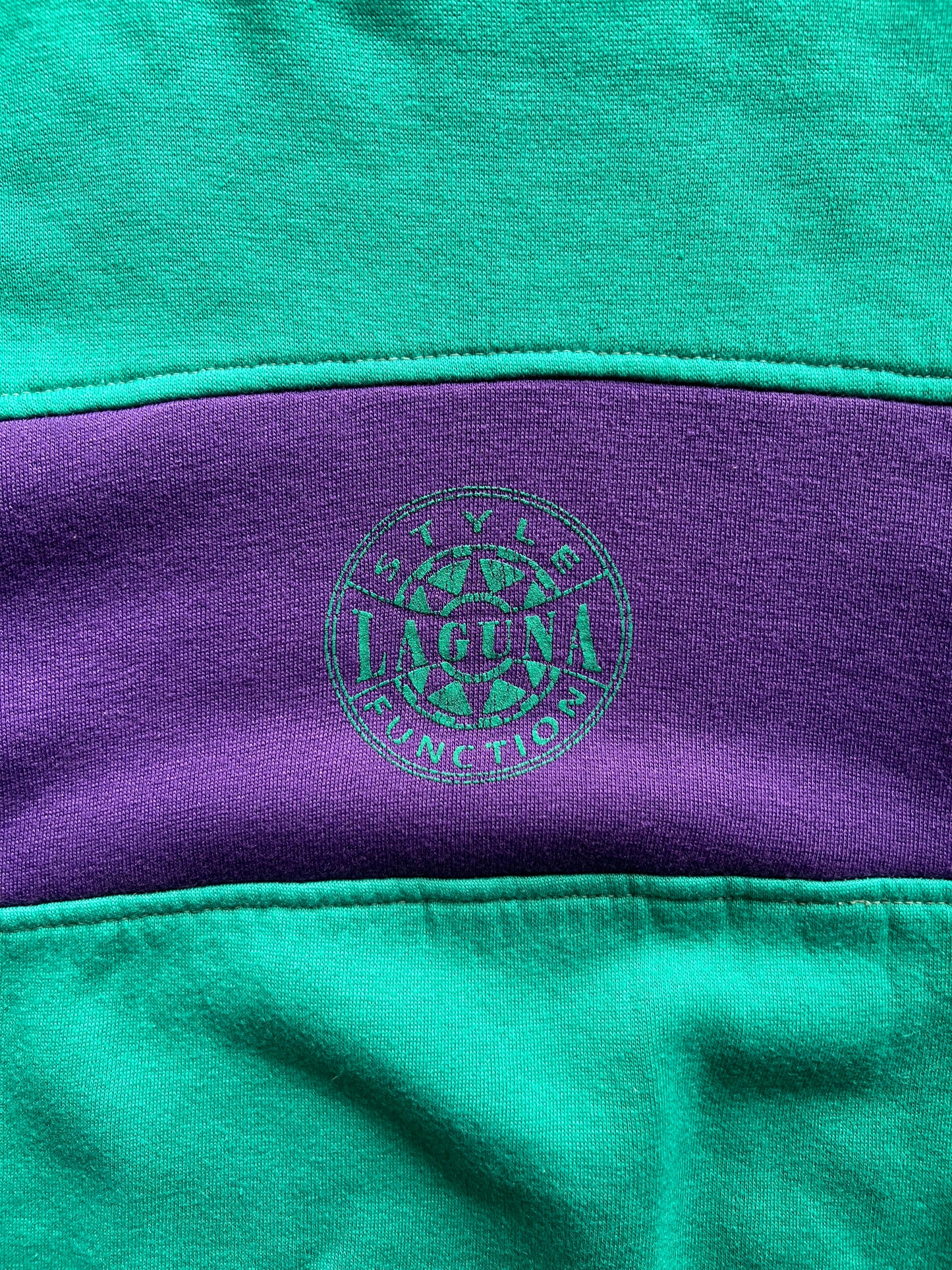 Green and Purple Crewneck - M