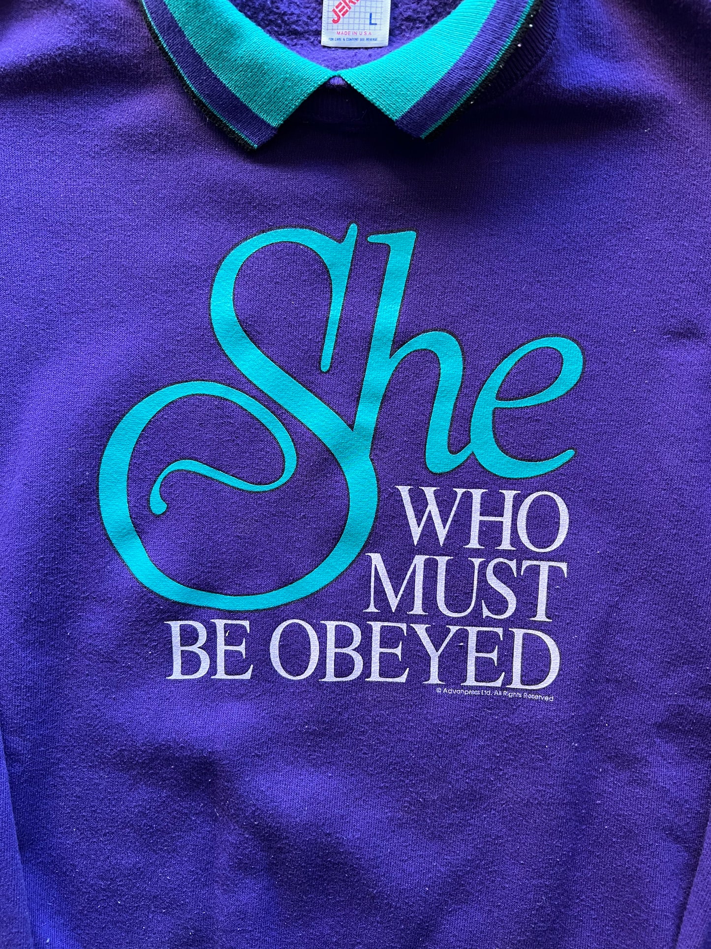 She Who Must Be Obeyed Crewneck - L