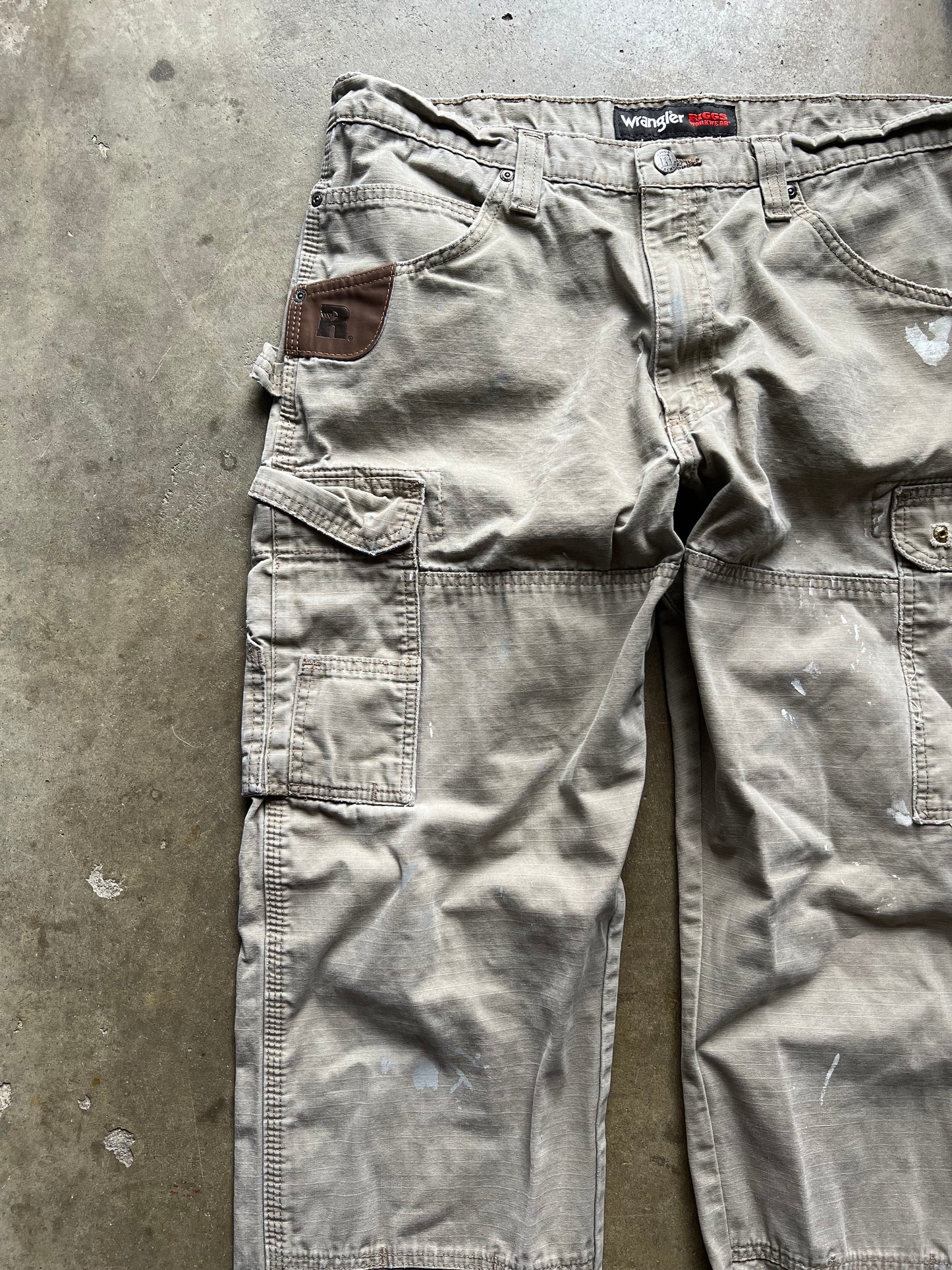 Wrangler Riggs Double Knees Tan Pants - 38x32