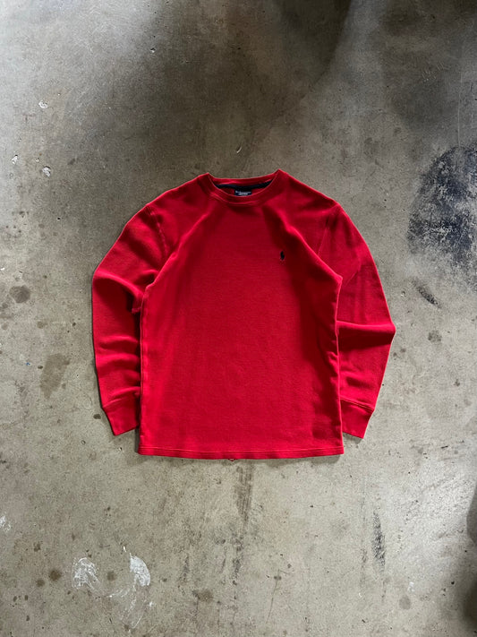 Polo Ralph Lauren Red Long Sleeve Fleece - M