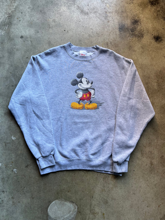 Disney Mickey Grey Crewneck - L