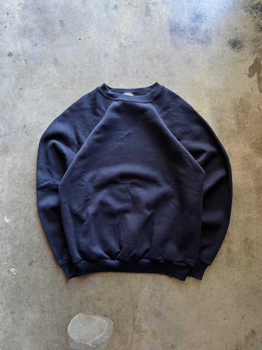 Black Blank Tultex Crewneck - S