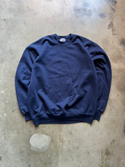 Blank Navy Blue Jerzees Crewneck