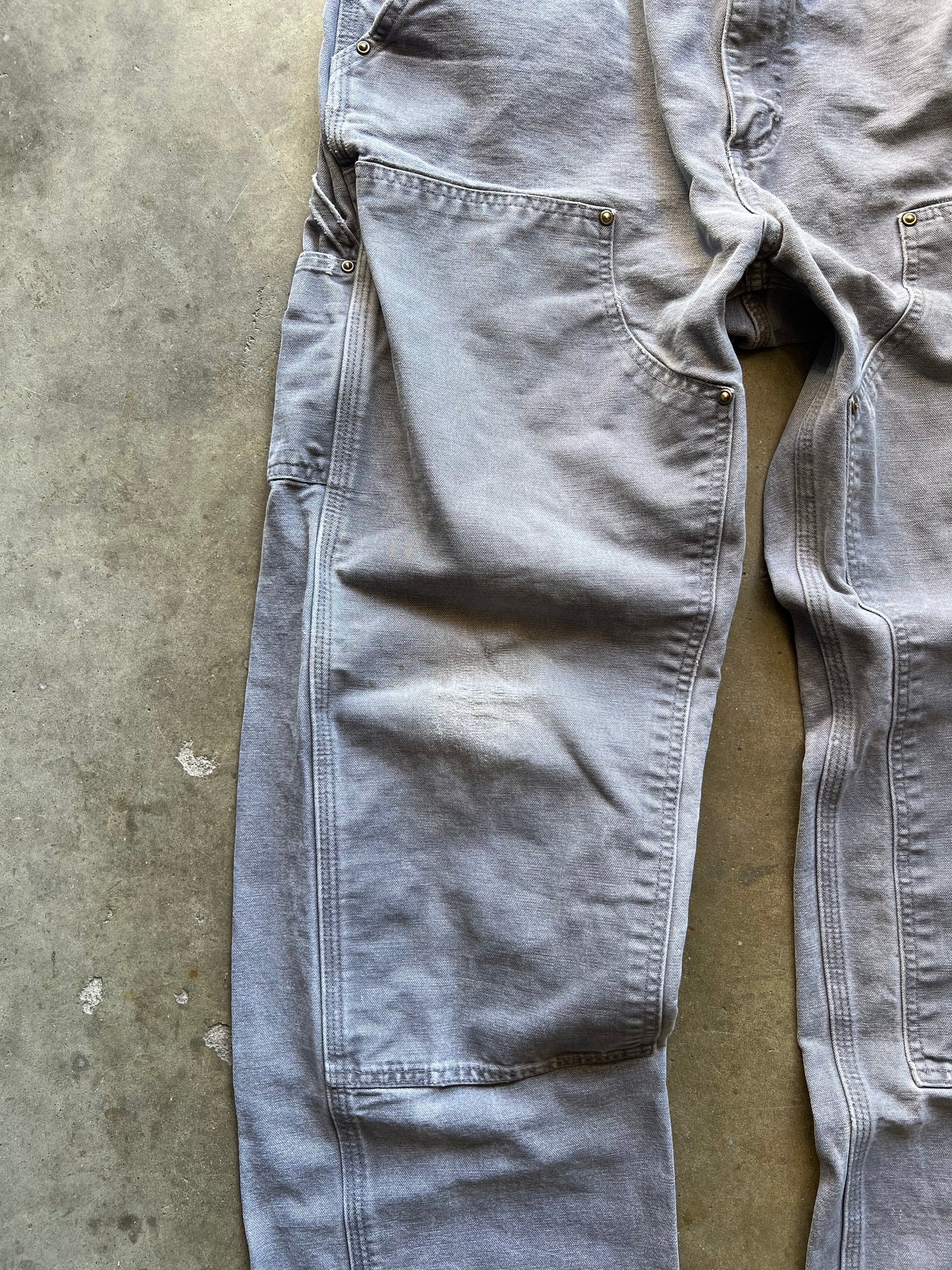 Carhartt Dungaree Fit Double Knees Grey Pants - 36x32