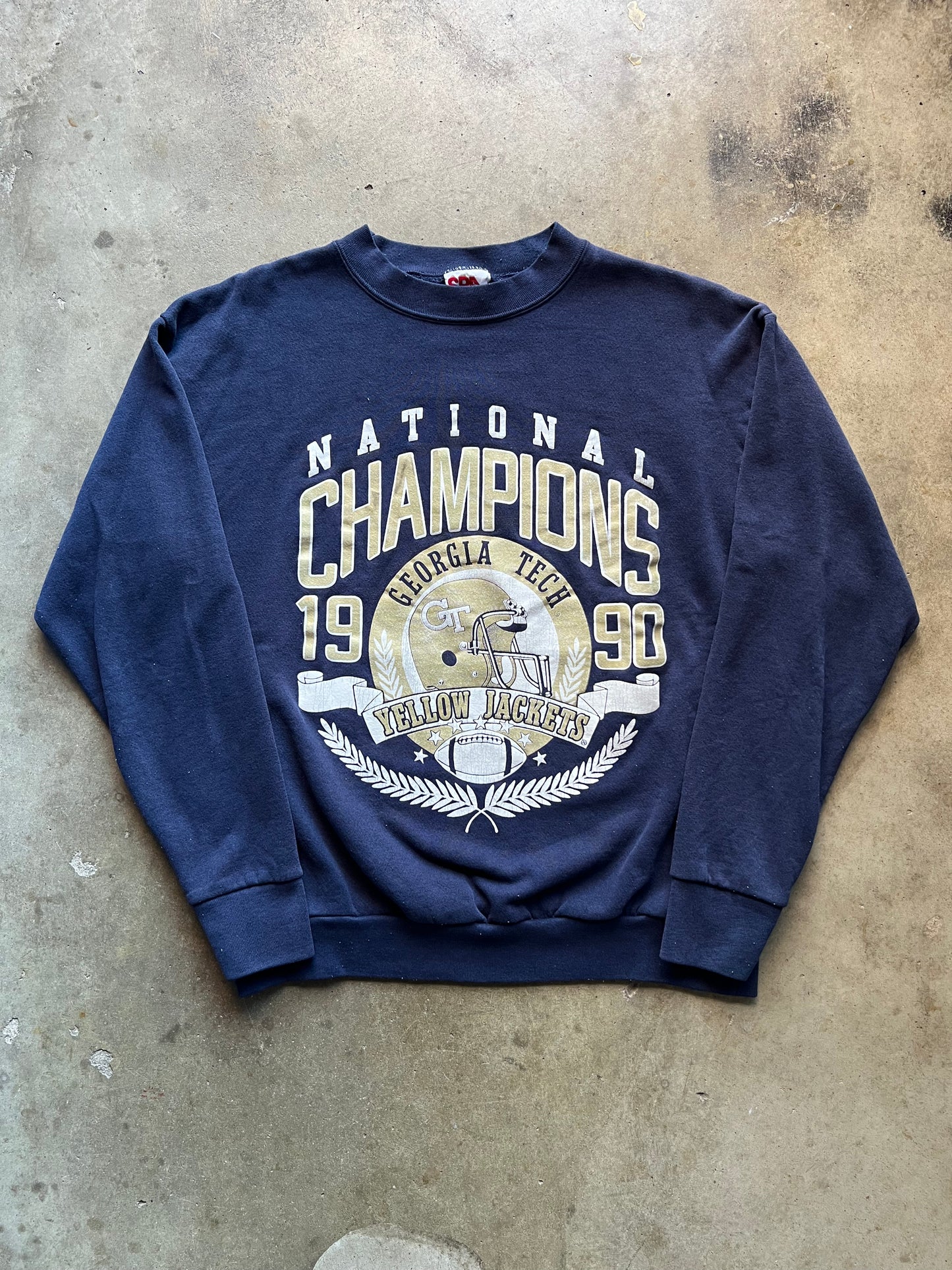 Georgia Tech Yellow Jackets National Champions 1990 Crewneck - XL