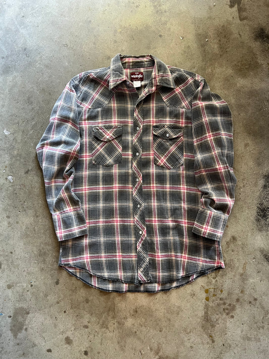 Wrangler Western Long Sleeve Flannel - L