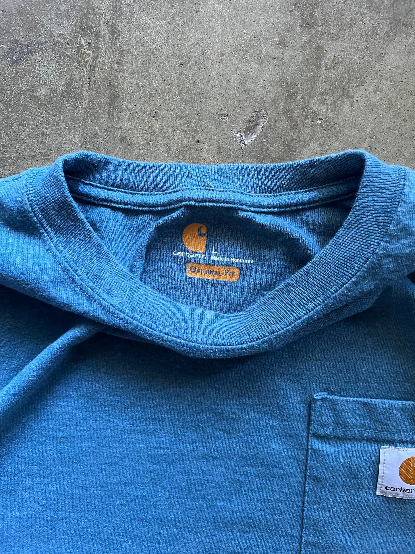 Carhartt Blue Pocket Tee - L