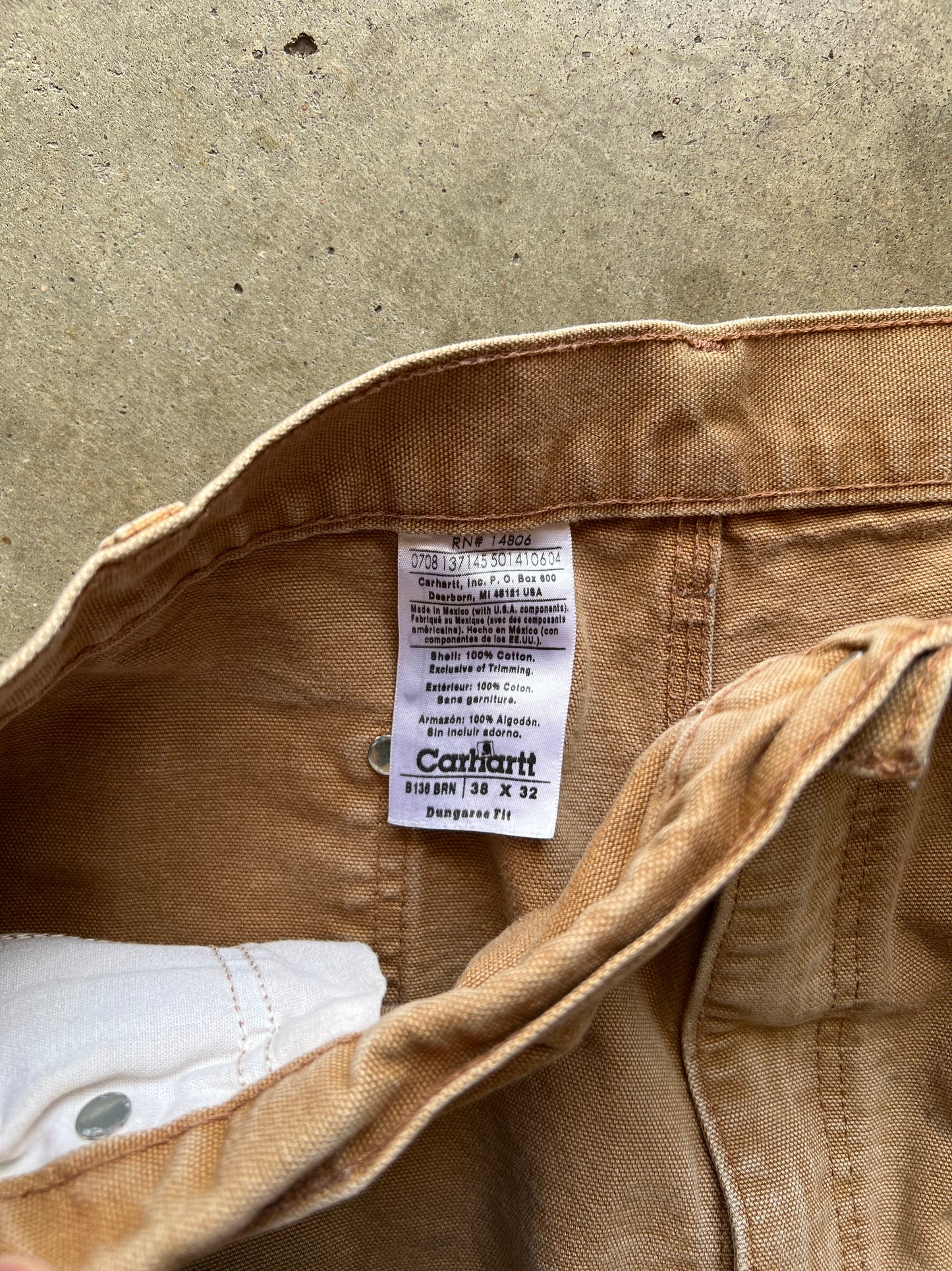 Carhartt Double Knees Tan Pants - 38x32