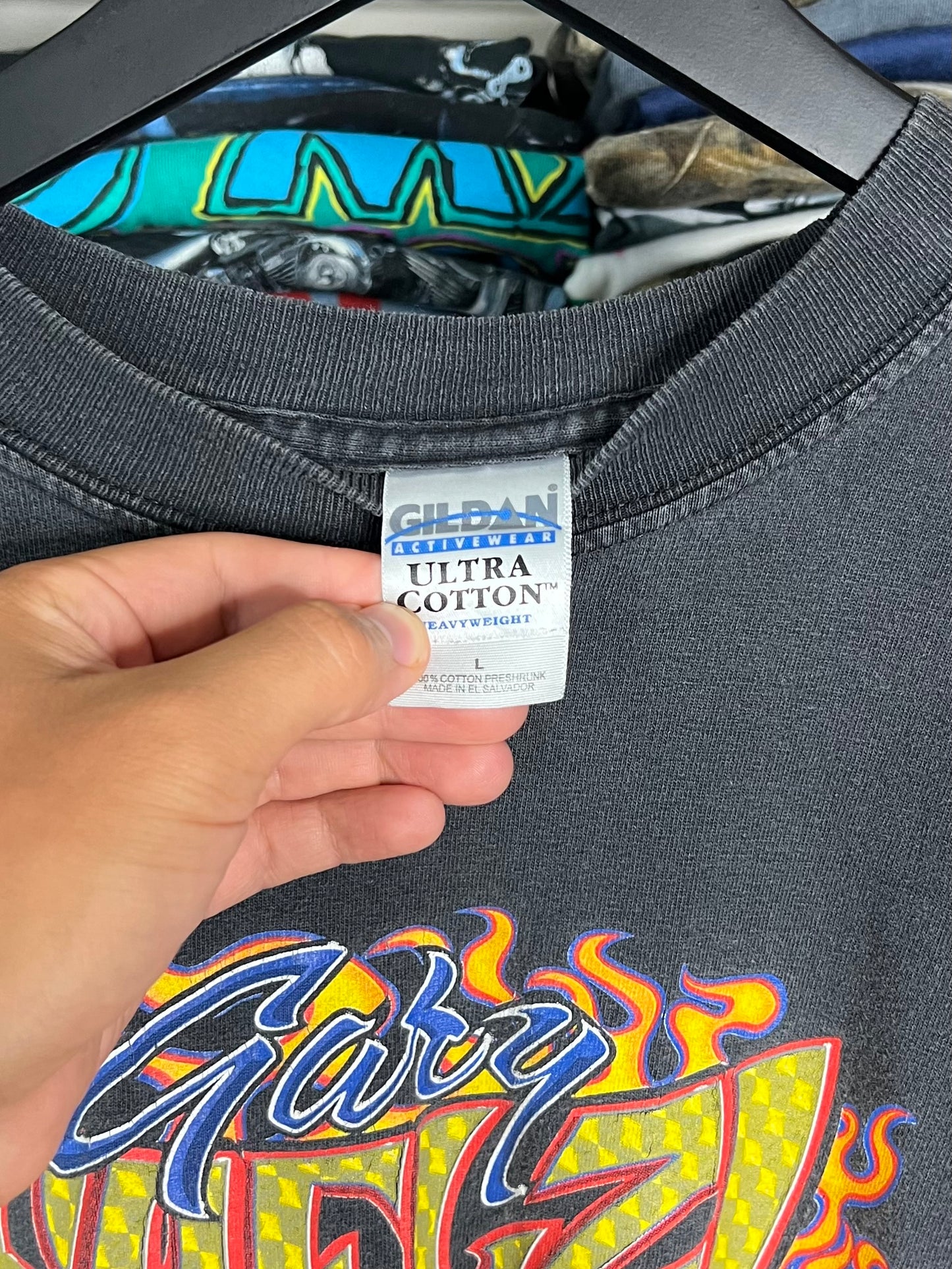 NASCAR Gary Scelzi Flame Shirt - L