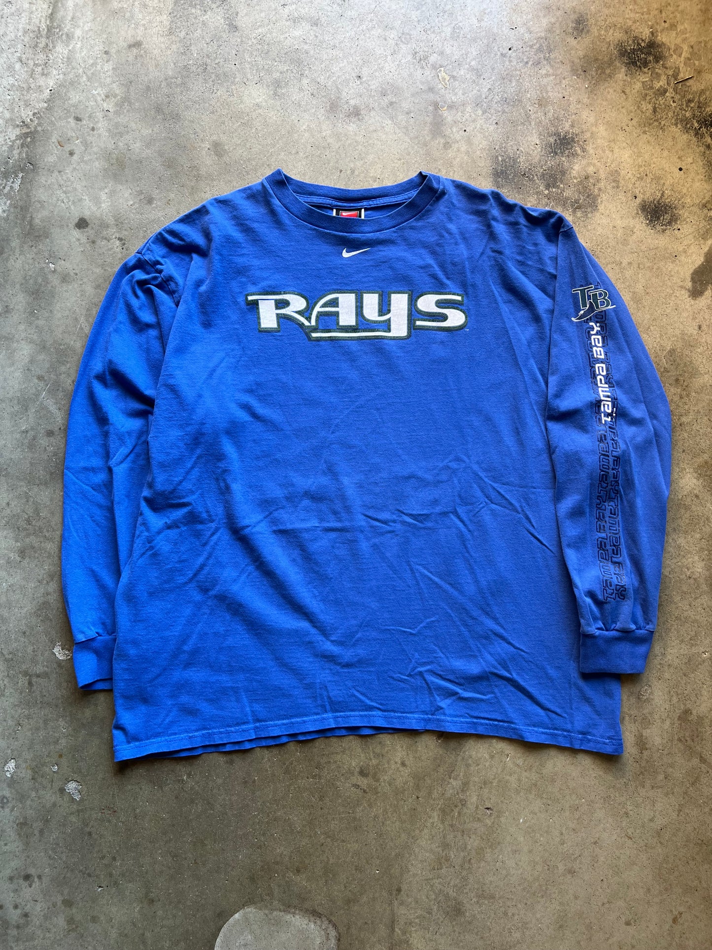 Rays Nike Center Swoosh Long Sleeve Tee - XL