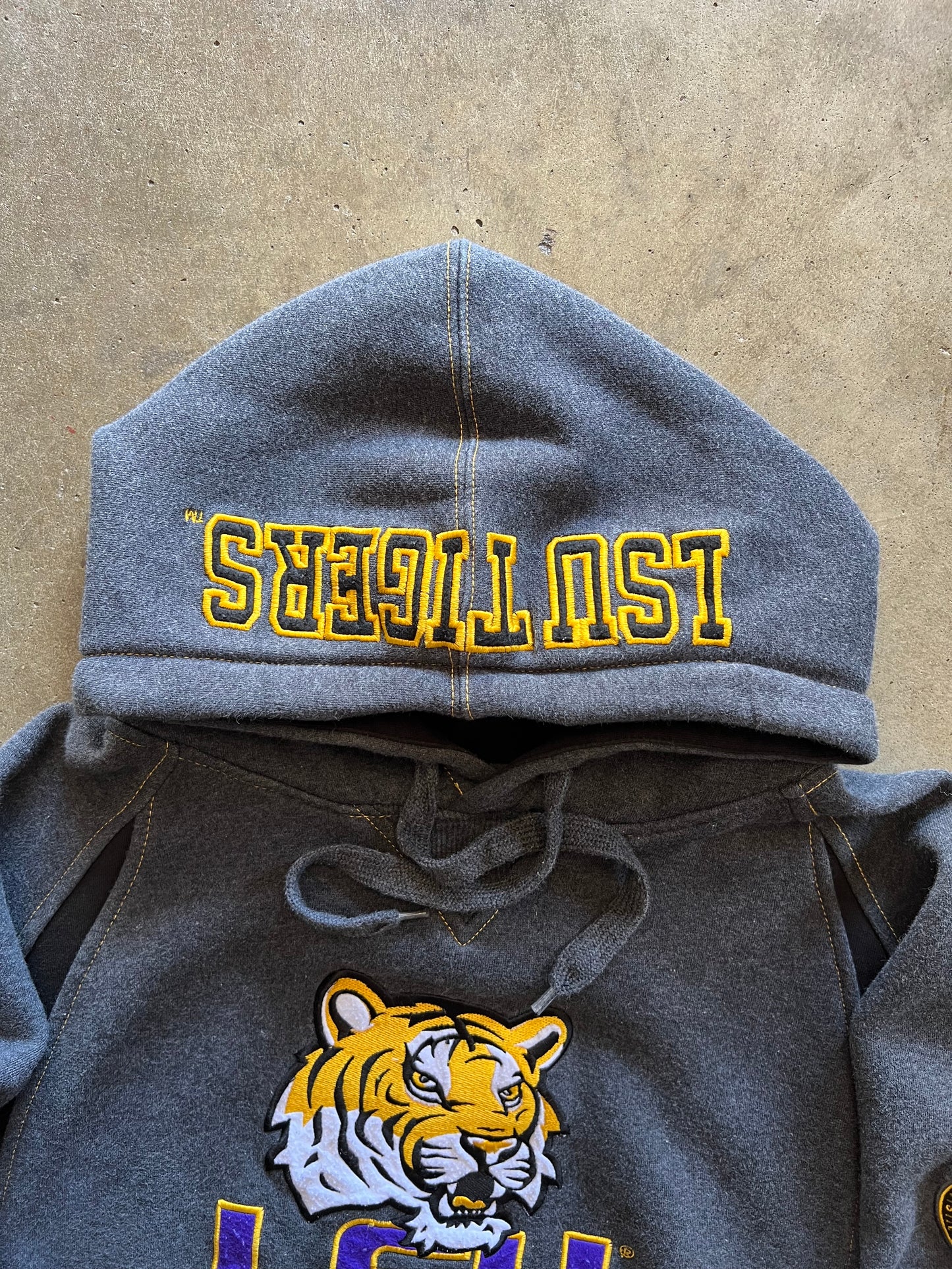 LSU Grey Hoodie - L