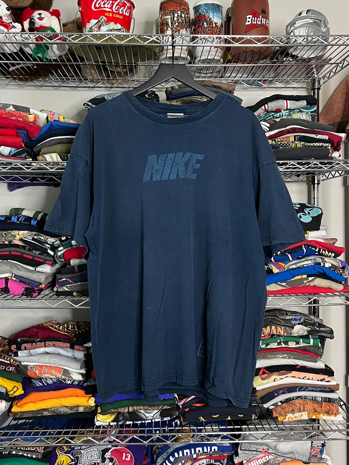 Nike Spellout Blue Shirt - XXL