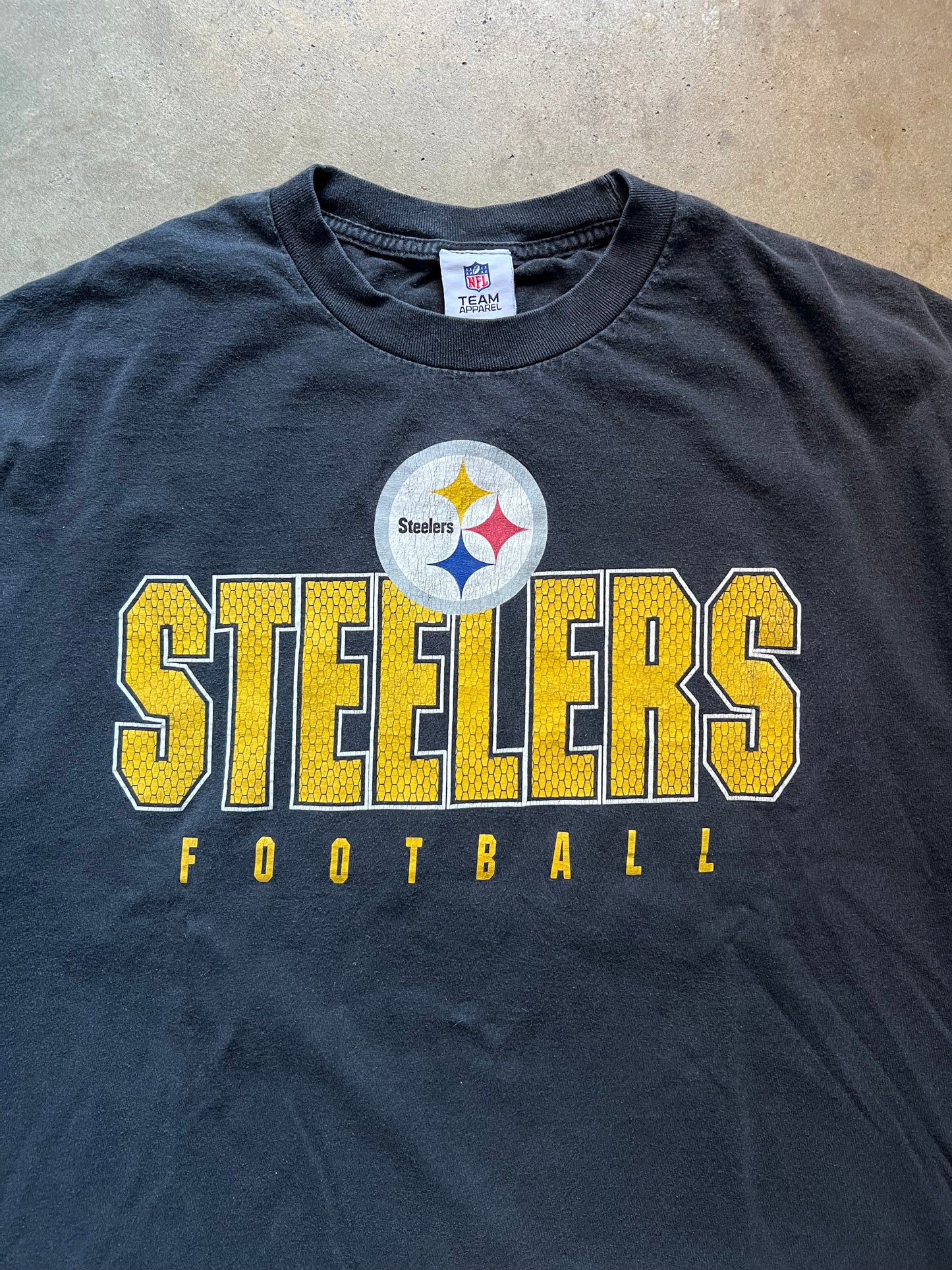 Steelers NFL Team Apparel Black Tee - XXL