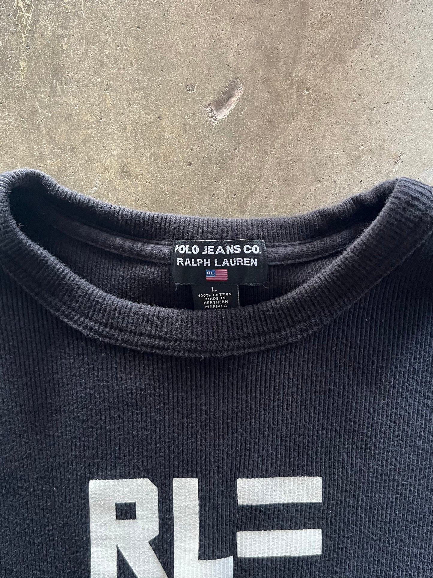 Polo Ralph Lauren Black Long Sleeve Fleece - L