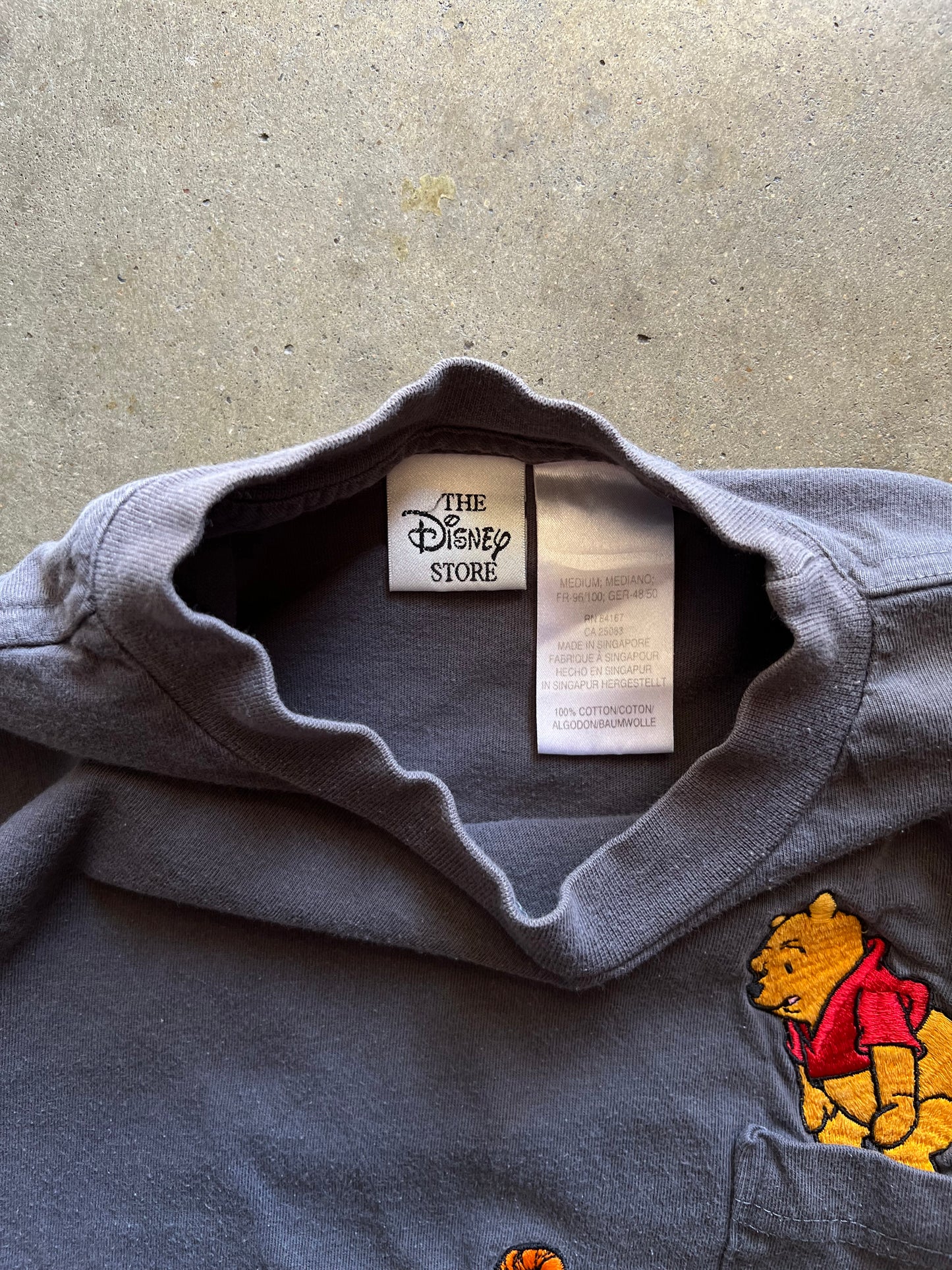 Winnie The Pooh And Tigger Embroidered Long Sleeve Tee - M