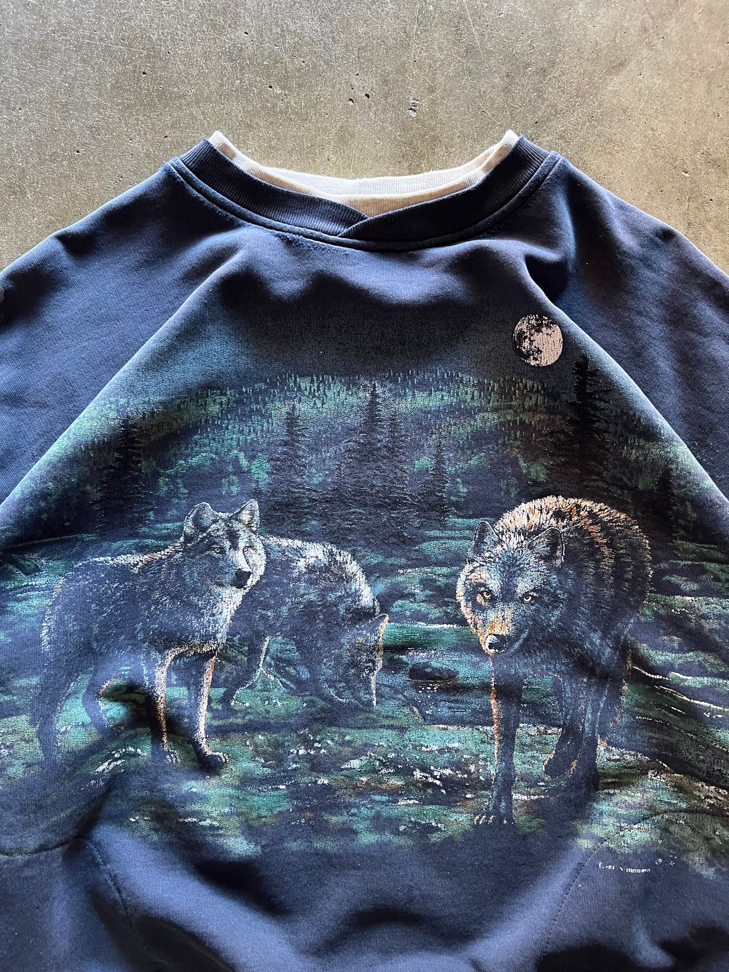 Nature Wolves AOP Crewneck - XL