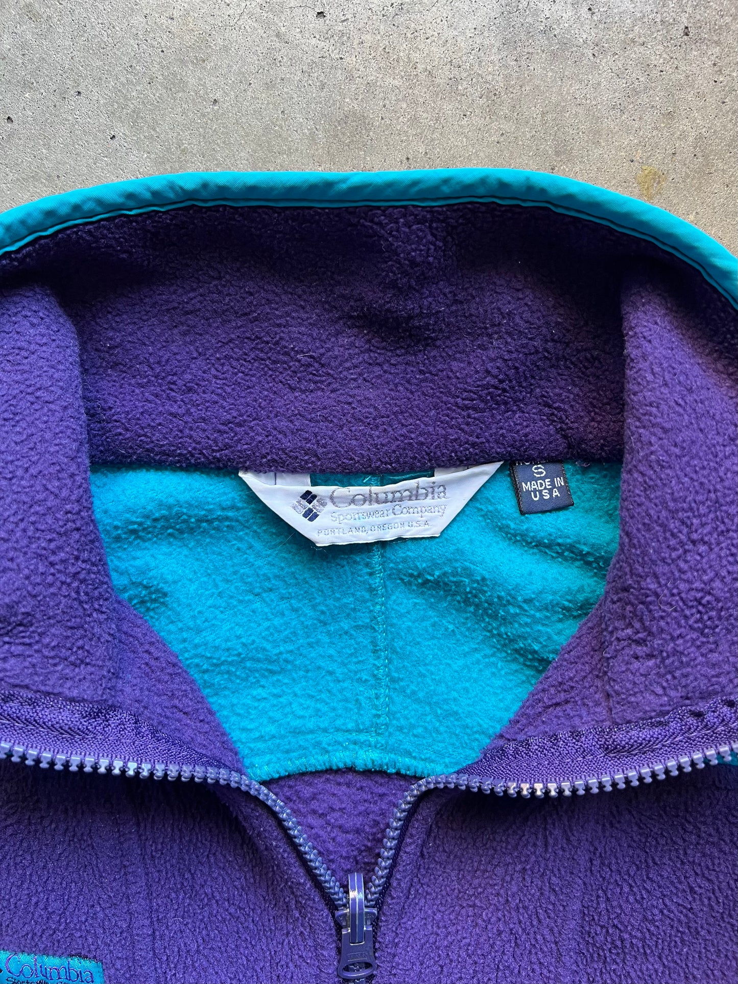 Columbia Purple And Turquoise Full-Zip Jacket - S