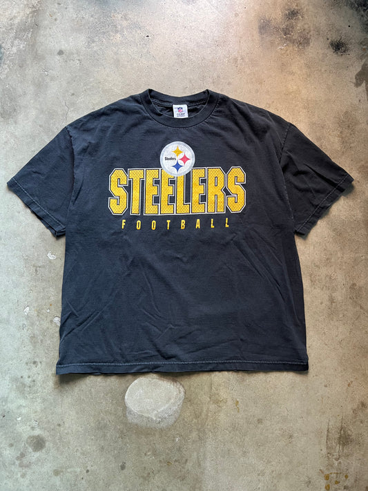 Steelers NFL Team Apparel Black Tee - XXL