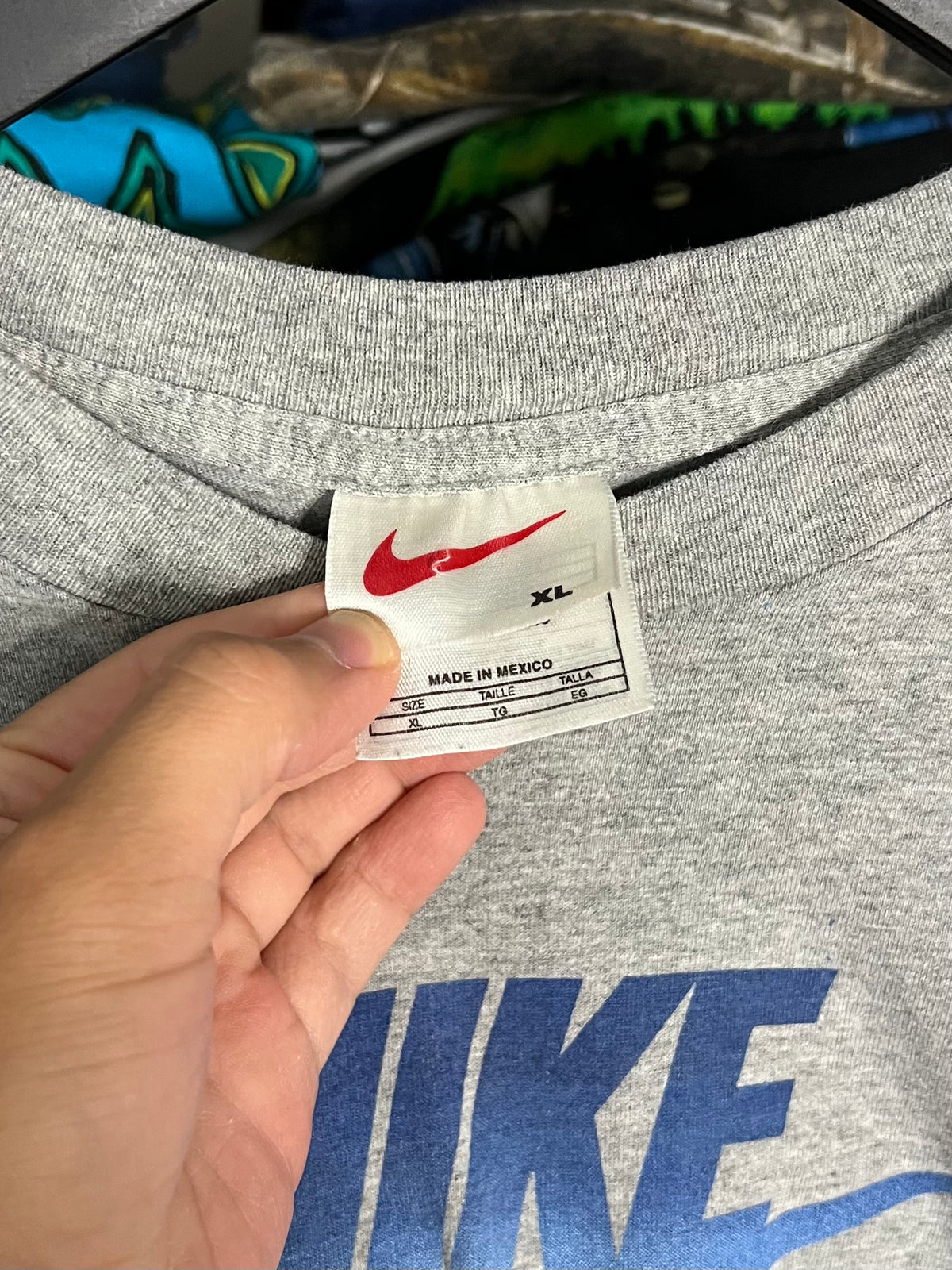 Nike Grey Spellout Shirt - XL