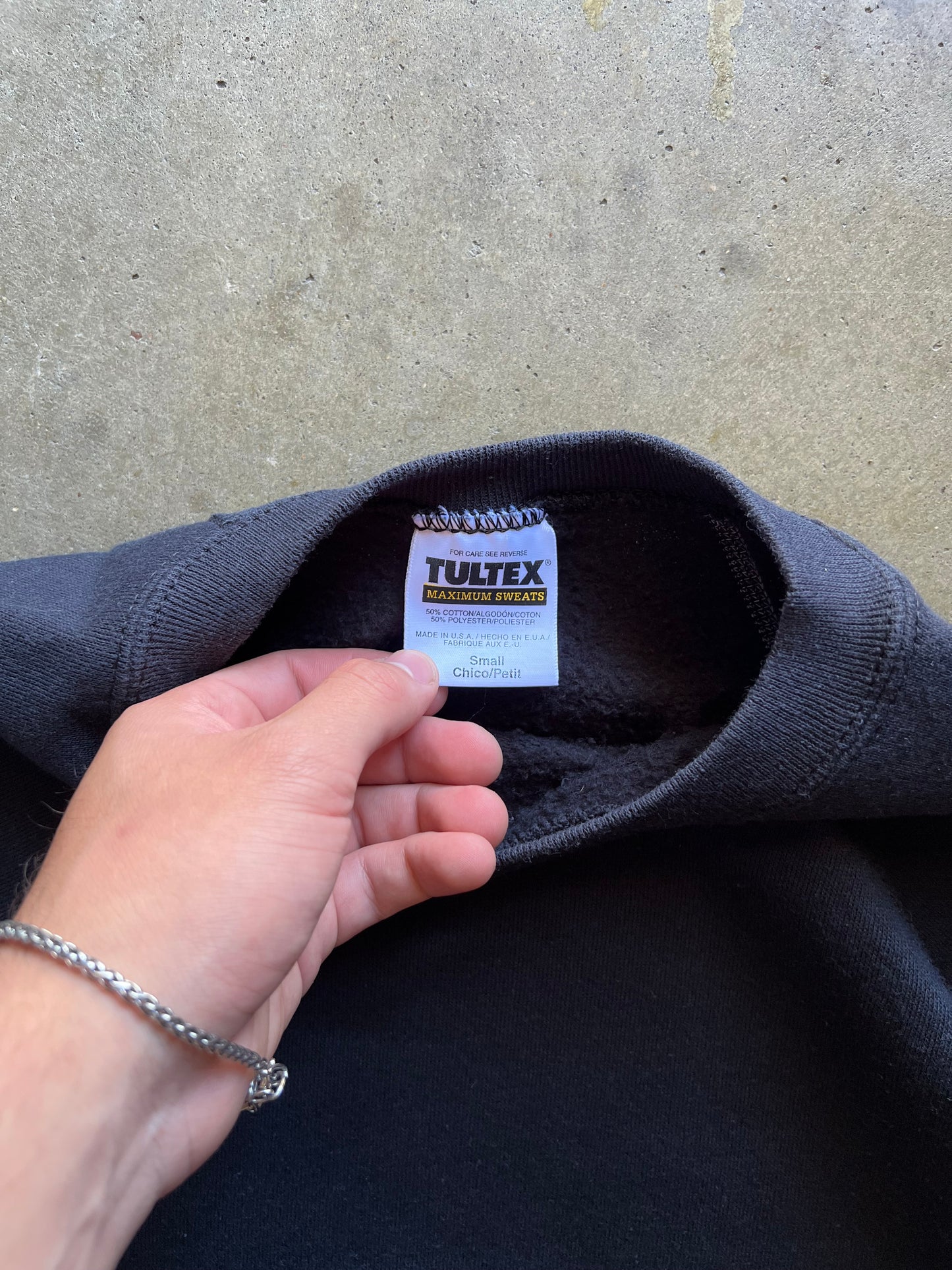 Black Blank Tultex Crewneck - S