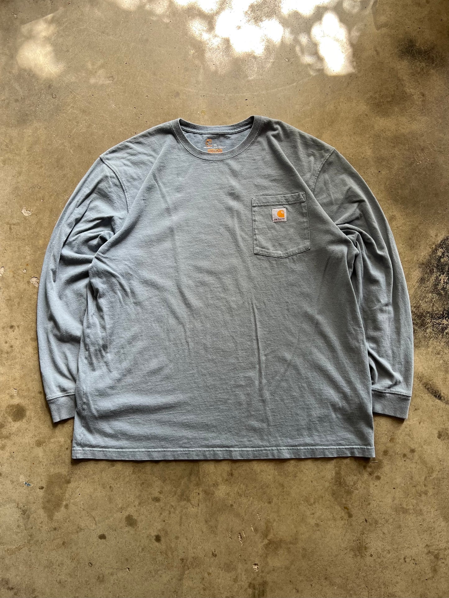 Carhartt Grey Pocket Long Sleeve Tee - XL