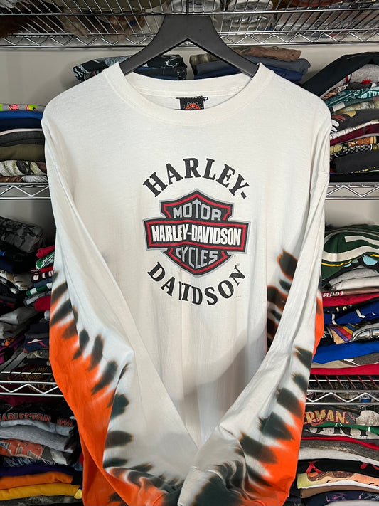 Harley Davidson Tie Dye Long Sleeve Shirt - L