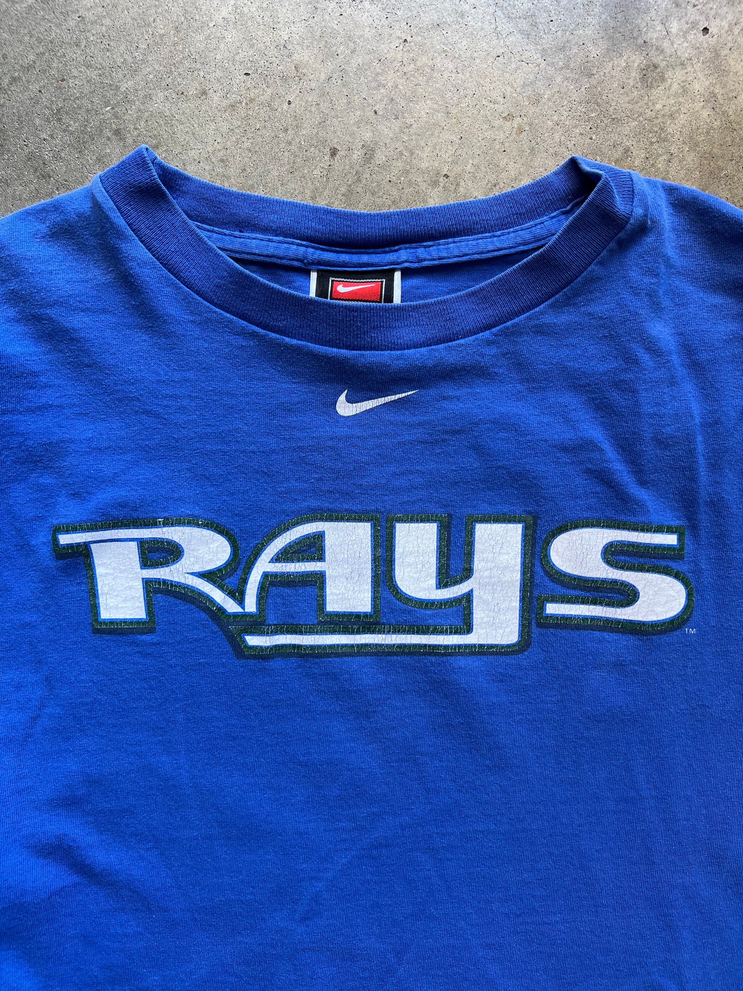 Rays Nike Center Swoosh Long Sleeve Tee - XL