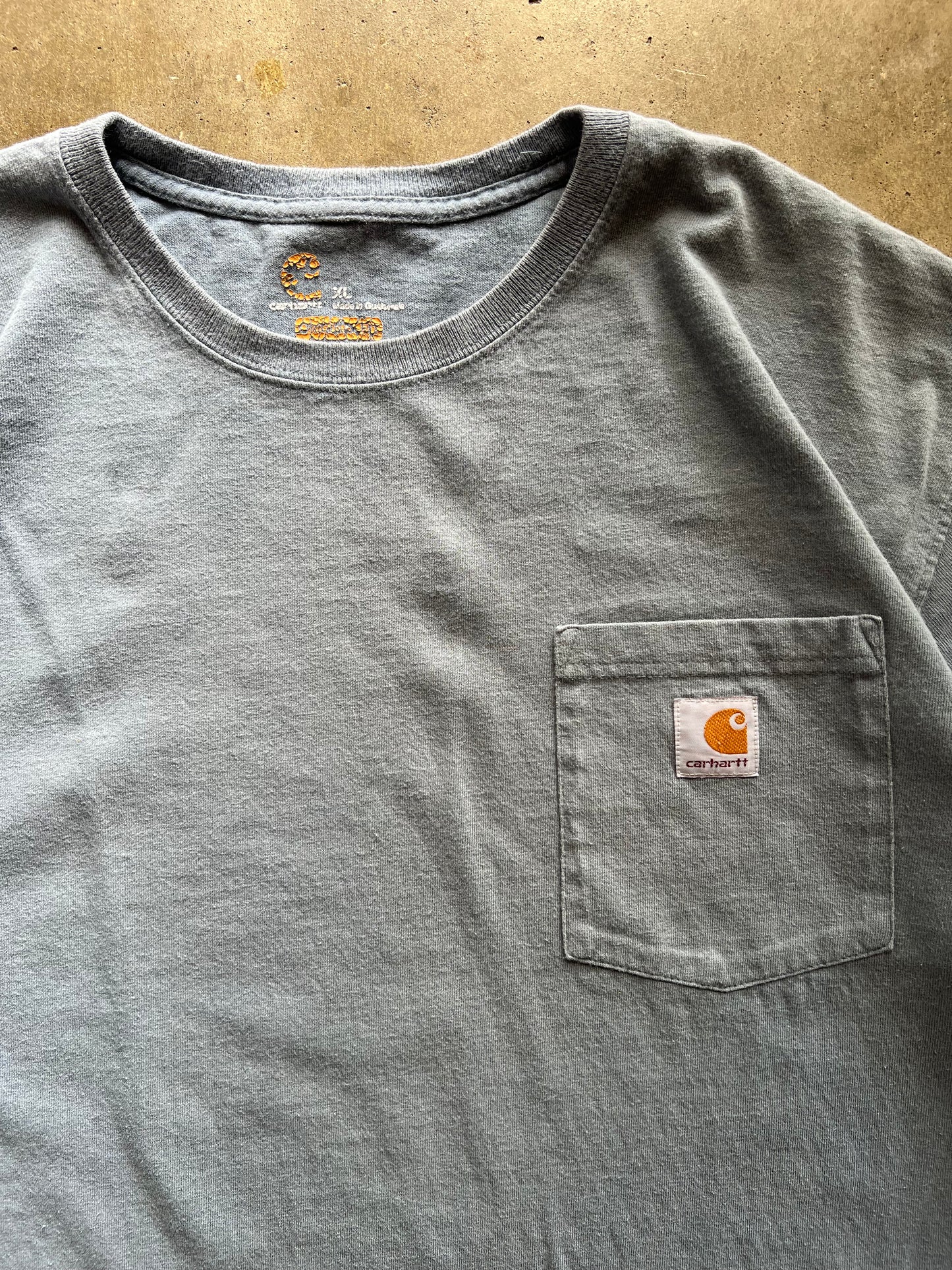 Carhartt Grey Pocket Long Sleeve Tee - XL