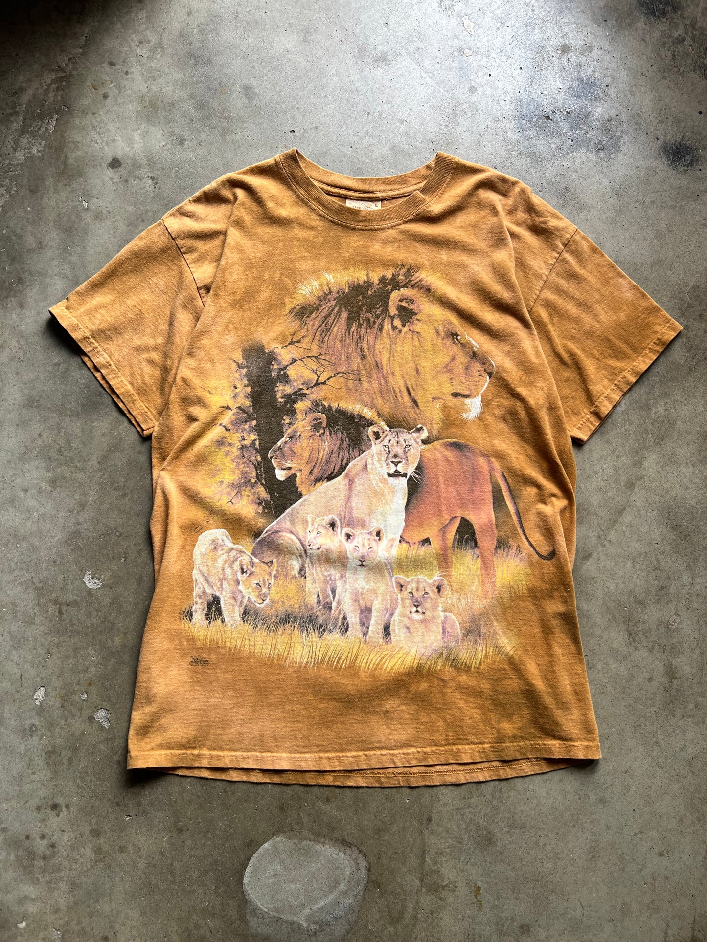 Lions The Mountain Brown Tie-Dye Tee - L